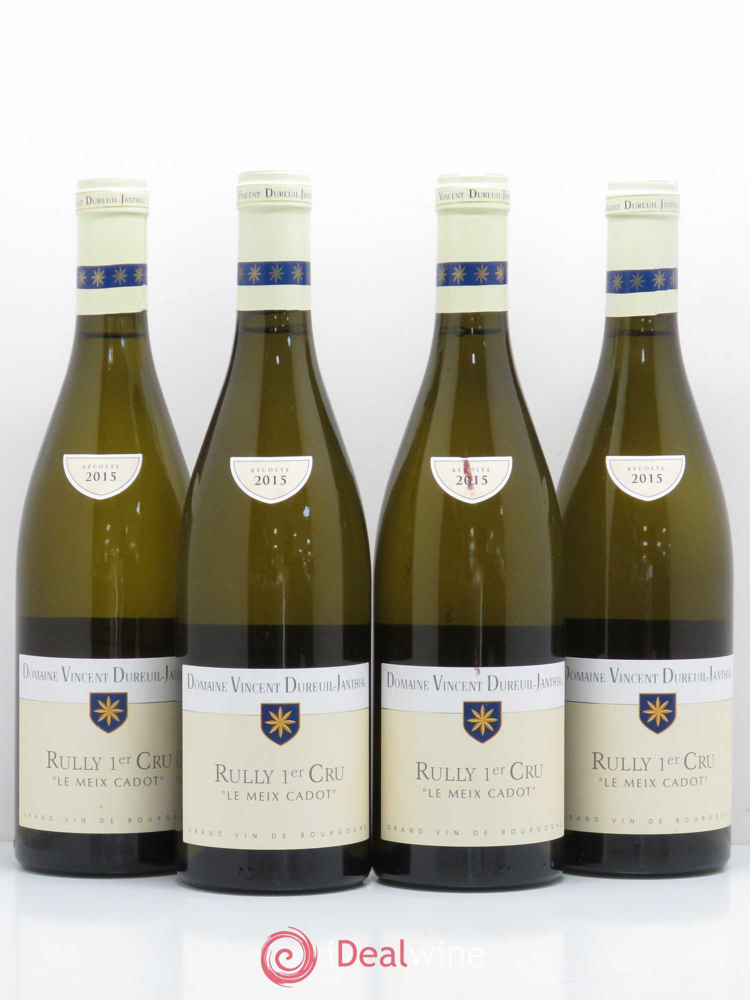 Rully 1er Cru Le Meix Cadot Domaine Vincent Dureuil Janthial 2015 - Posten von 4 Flaschen - 0