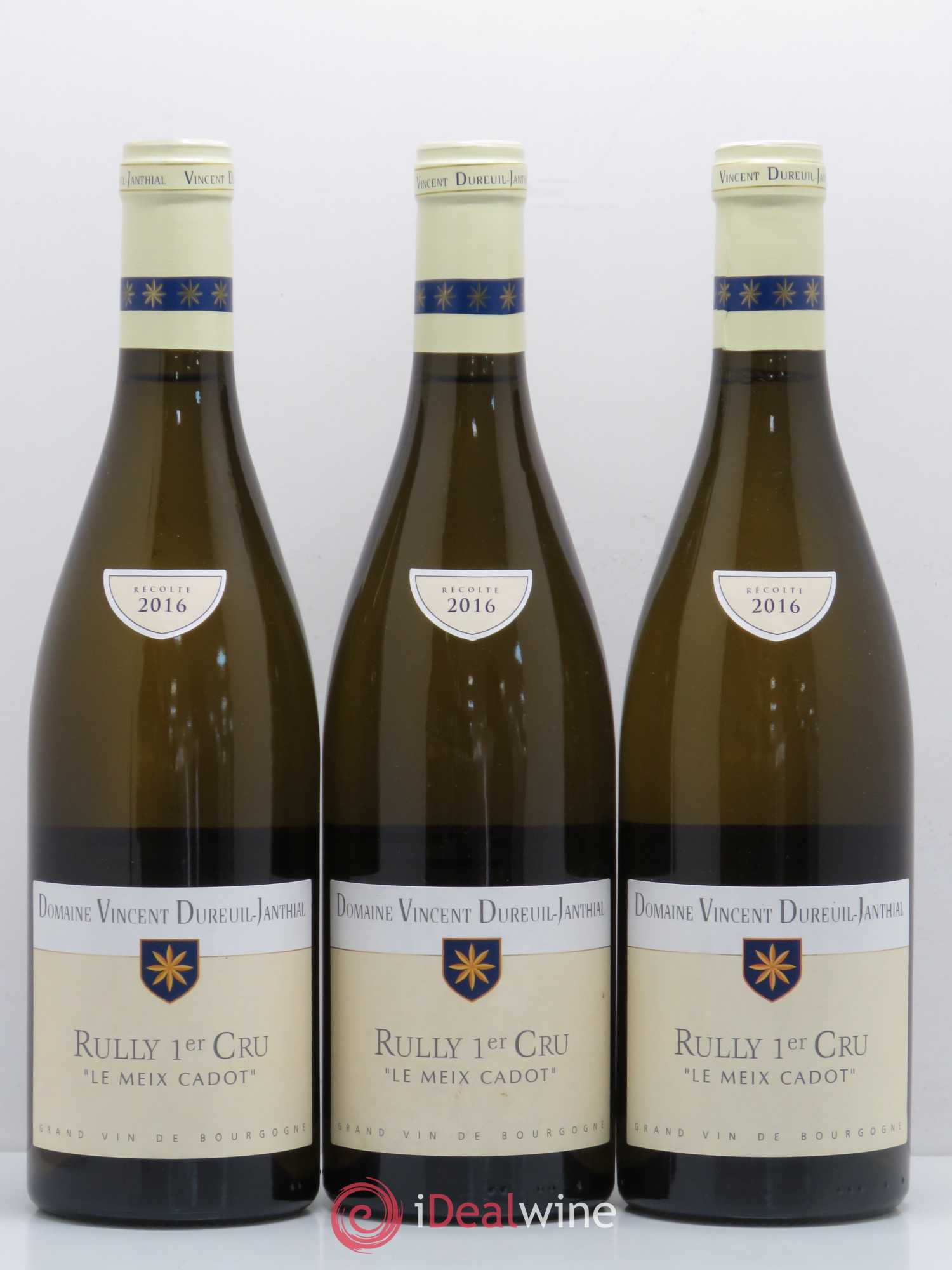 Rully 1er Cru Le Meix Cadot Domaine Vincent Dureuil Janthial 2016 - Lotto di 3 bottiglie - 0