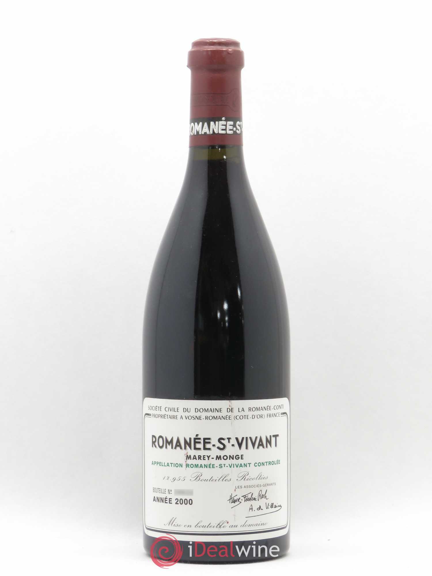Romanée-Saint-Vivant Grand Cru Domaine de la Romanée-Conti 2000 - Lot de 1 bouteille - 0