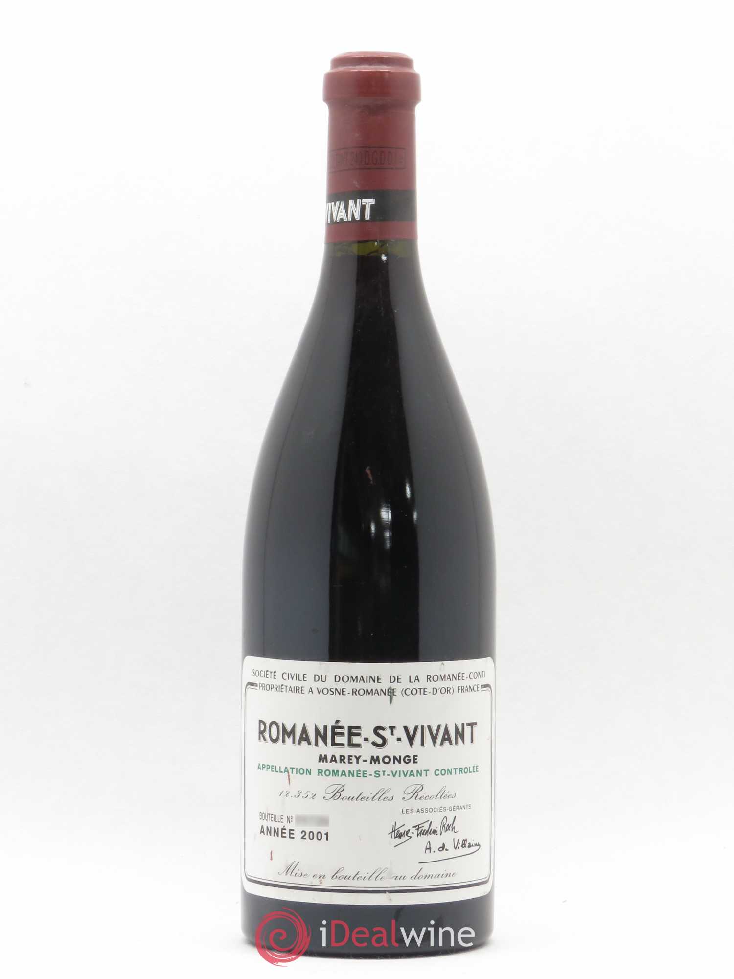 Romanée-Saint-Vivant Grand Cru Domaine de la Romanée-Conti 2001 - Lot de 1 bouteille - 0