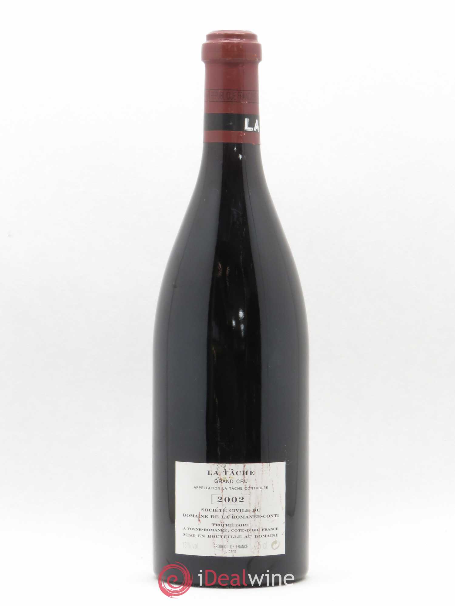 La Tâche Grand Cru Domaine de la Romanée-Conti 2002 - Lot de 1 bouteille - 1