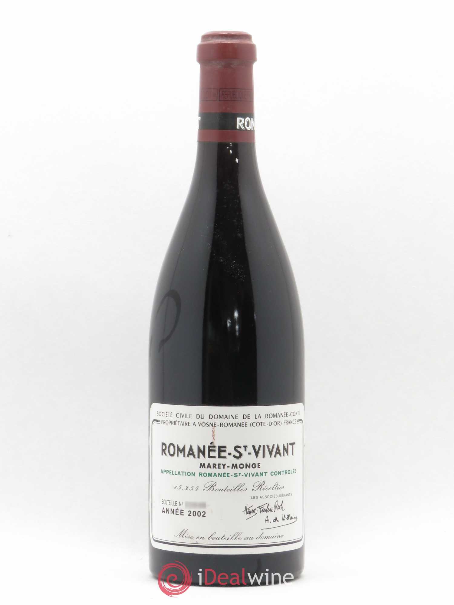Romanée-Saint-Vivant Grand Cru Domaine de la Romanée-Conti 2002 - Lot de 1 bouteille - 0