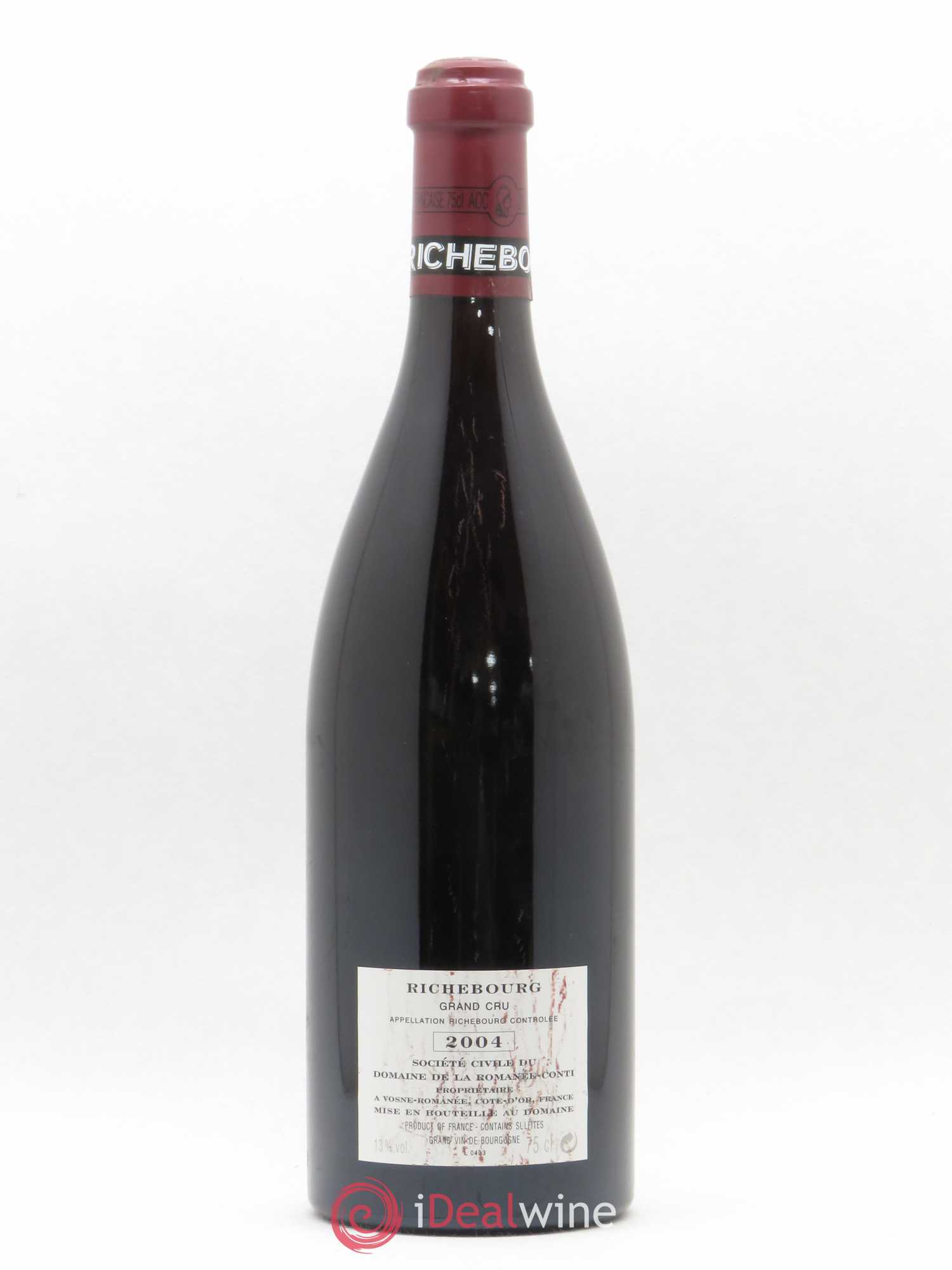 Richebourg Grand Cru Domaine de la Romanée-Conti 2004 - Lot de 1 bouteille - 1