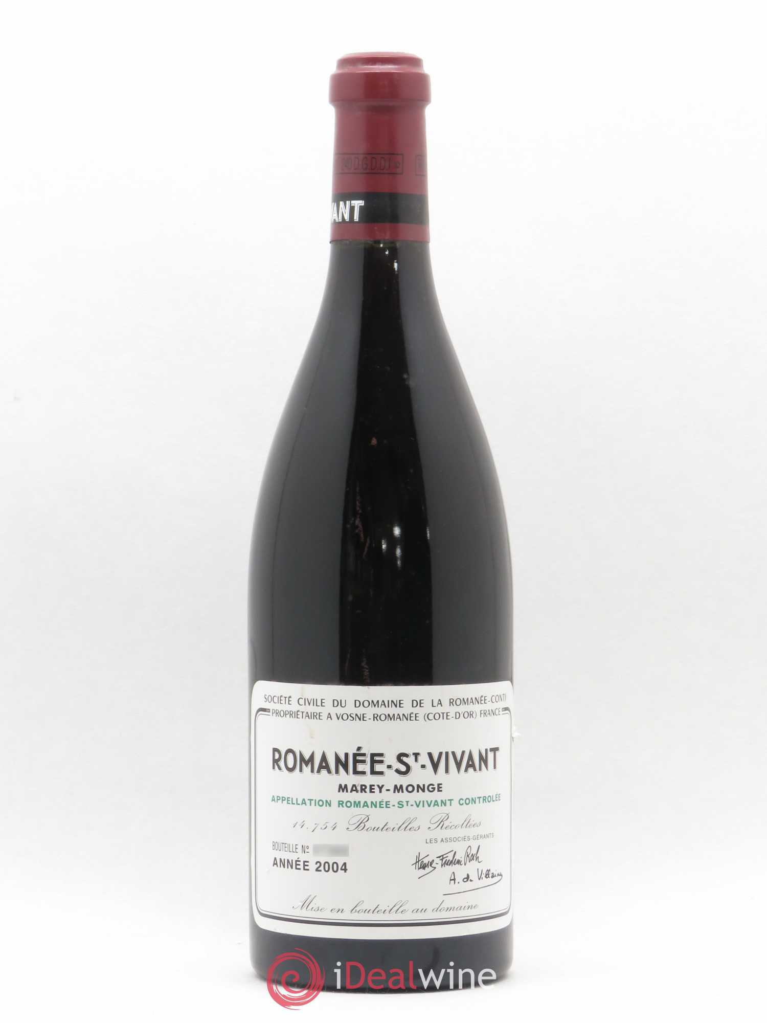 Romanée-Saint-Vivant Grand Cru Domaine de la Romanée-Conti 2004 - Lot de 1 bouteille - 0