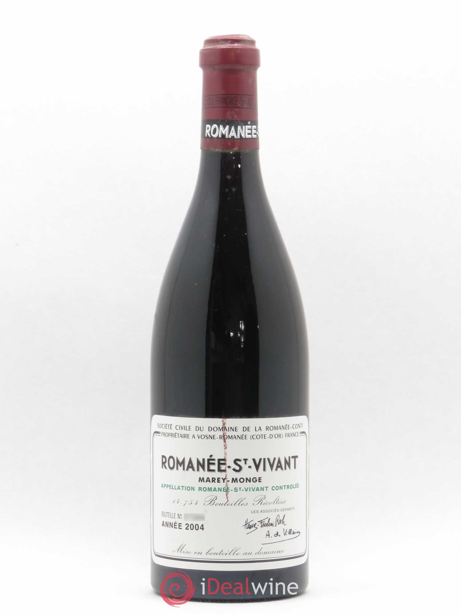 Romanée-Saint-Vivant Grand Cru Domaine de la Romanée-Conti 2004 - Lot de 1 bouteille - 0