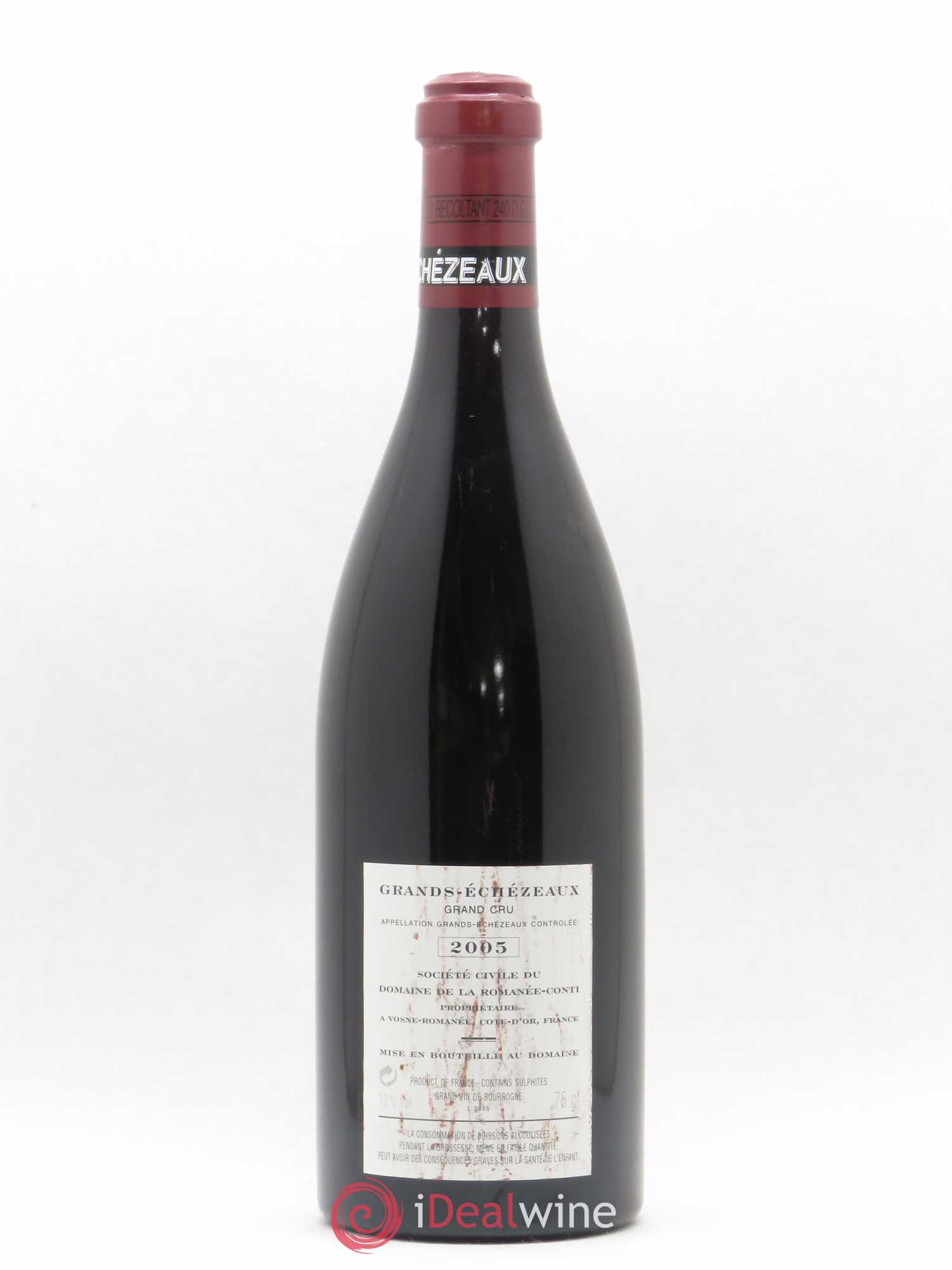 Grands-Echezeaux Grand Cru Domaine de la Romanée-Conti 2005 - Lot de 1 bouteille - 1