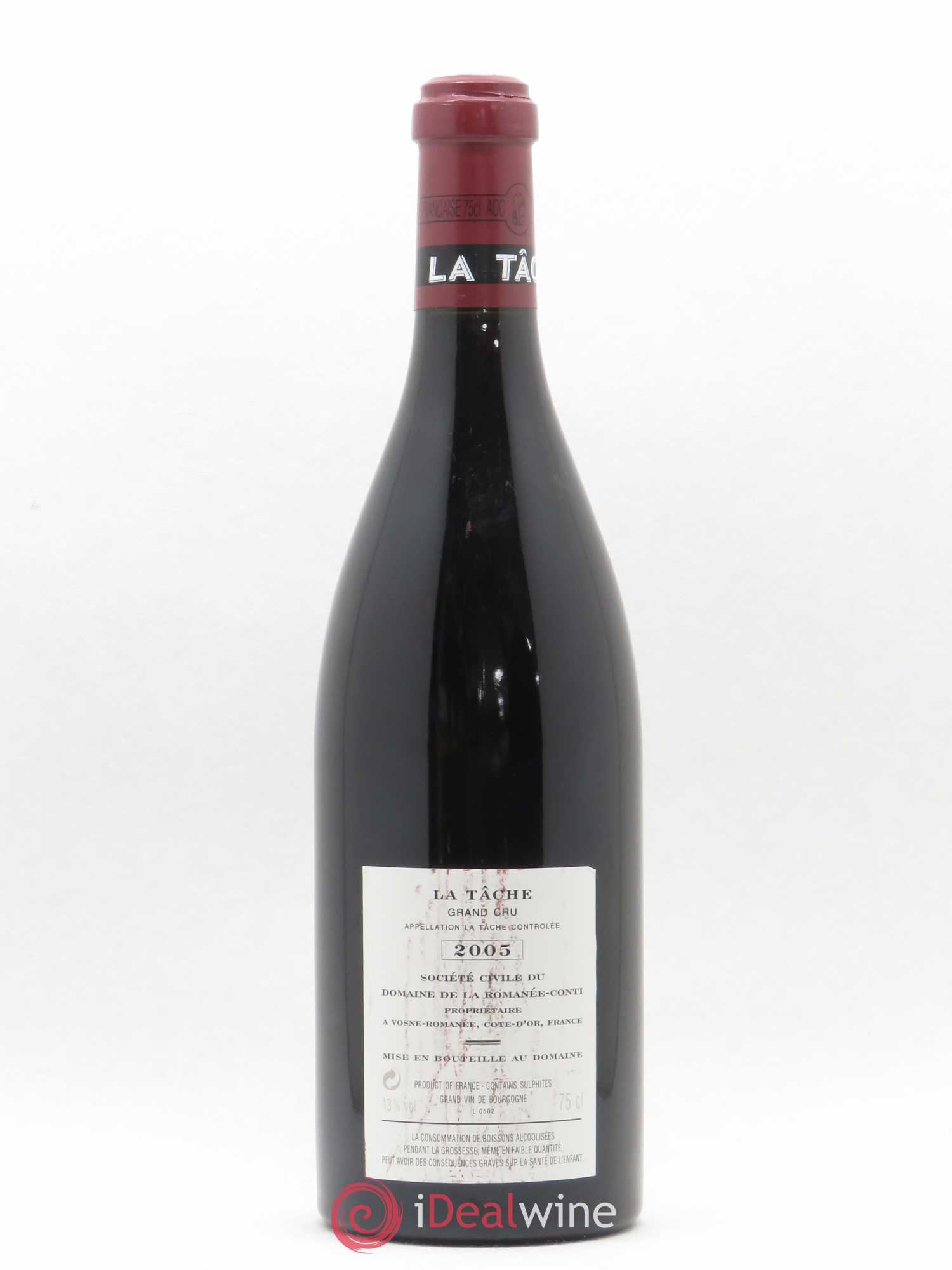 La Tâche Grand Cru Domaine de la Romanée-Conti 2005 - Lot de 1 bouteille - 1