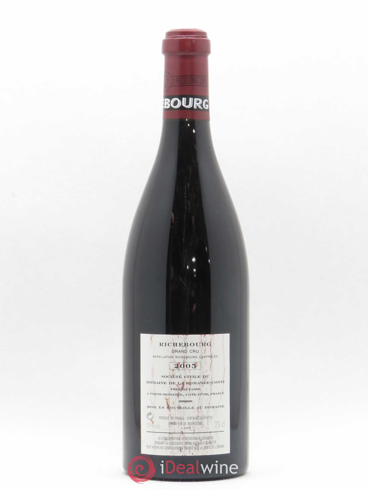 Richebourg Grand Cru Domaine de la Romanée-Conti 2005 - Lot de 1 bouteille - 1