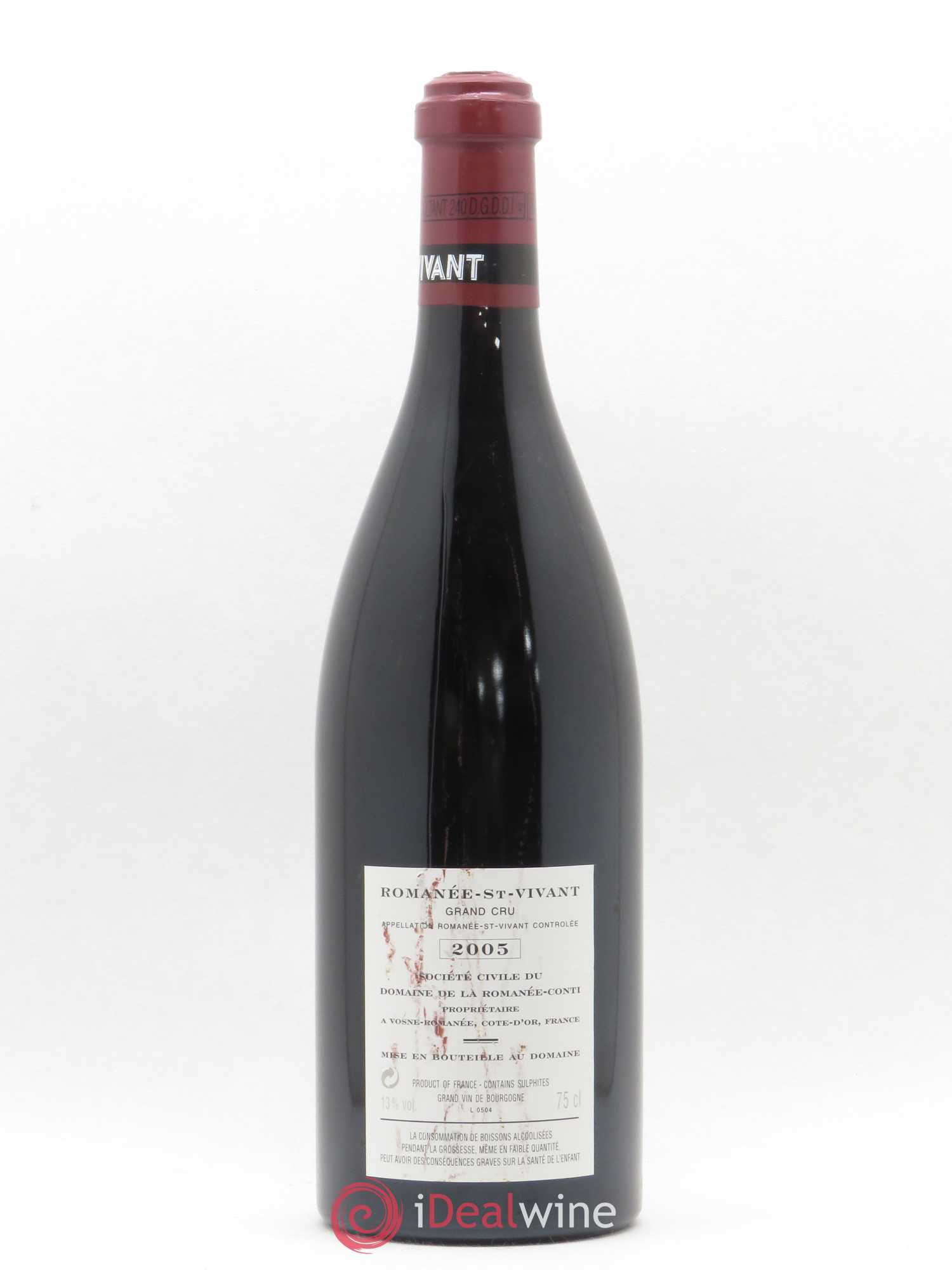 Romanée-Saint-Vivant Grand Cru Domaine de la Romanée-Conti 2005 - Lot de 1 bouteille - 1