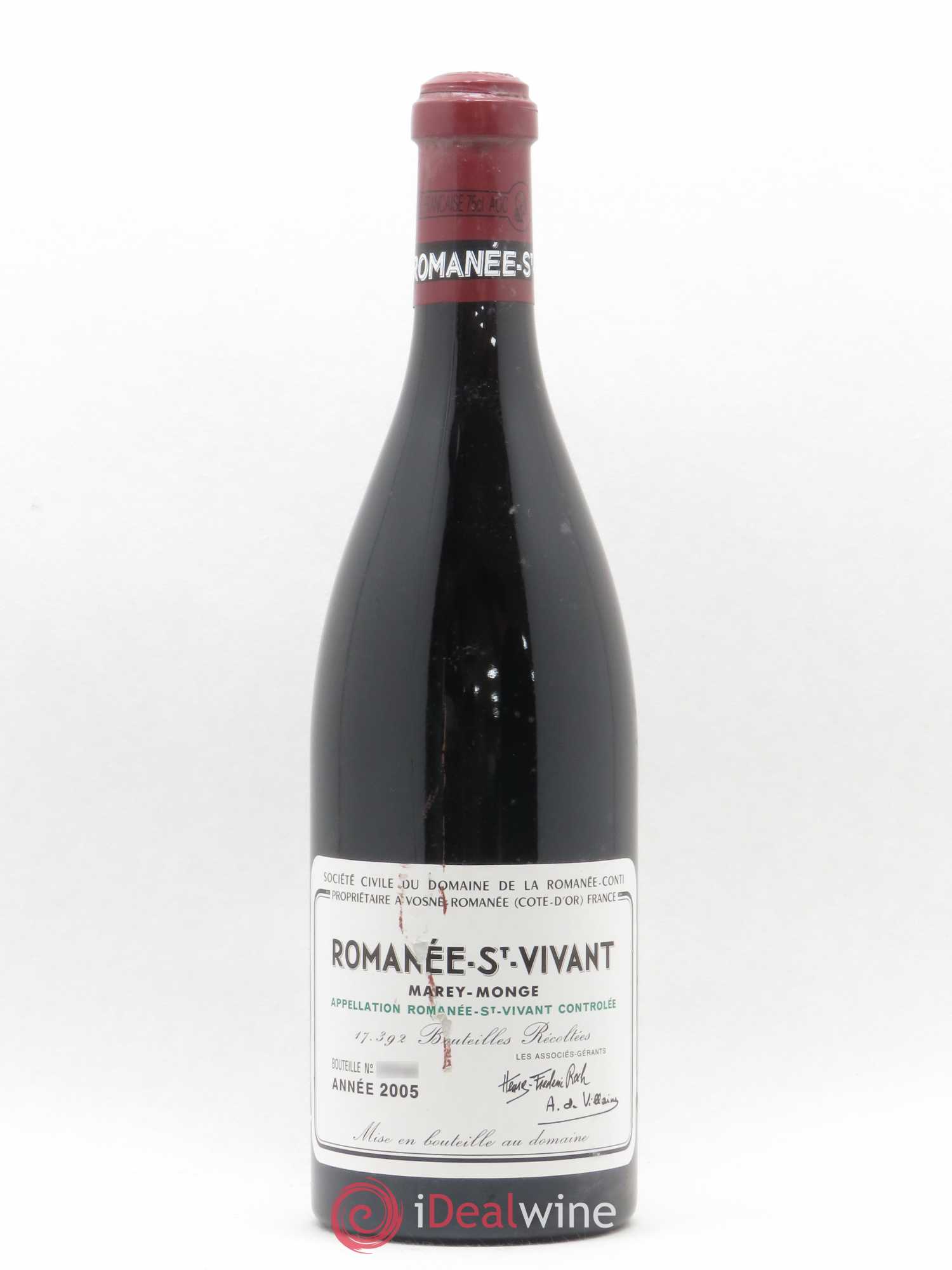 Romanée-Saint-Vivant Grand Cru Domaine de la Romanée-Conti 2005 - Lot de 1 bouteille - 0