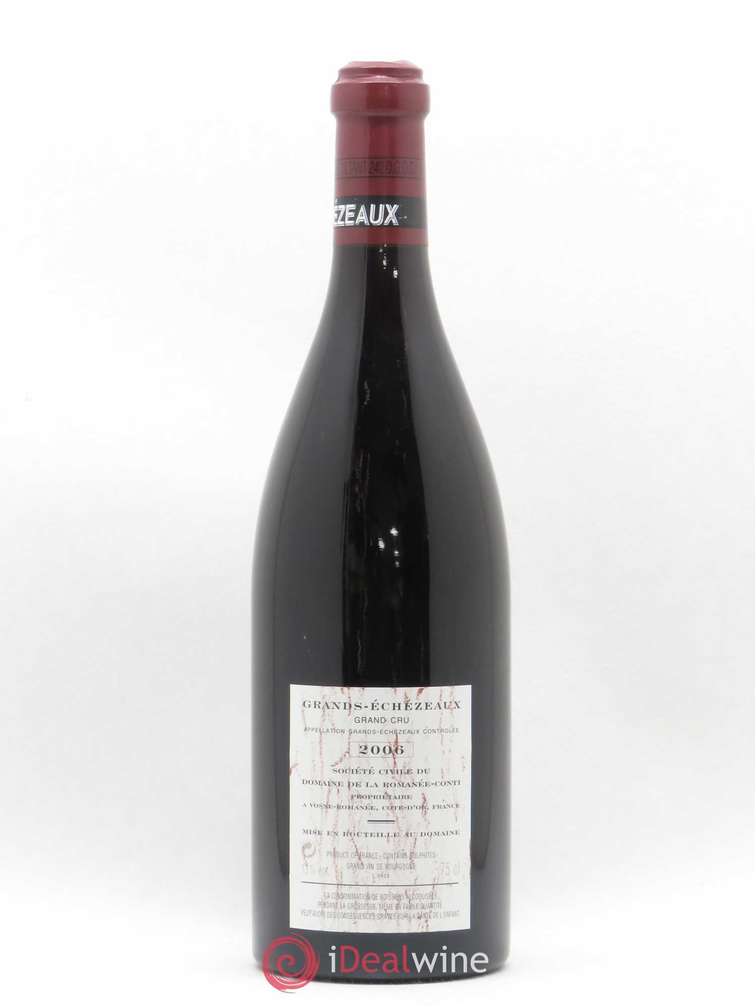 Grands-Echezeaux Grand Cru Domaine de la Romanée-Conti 2006 - Lot de 1 bouteille - 1