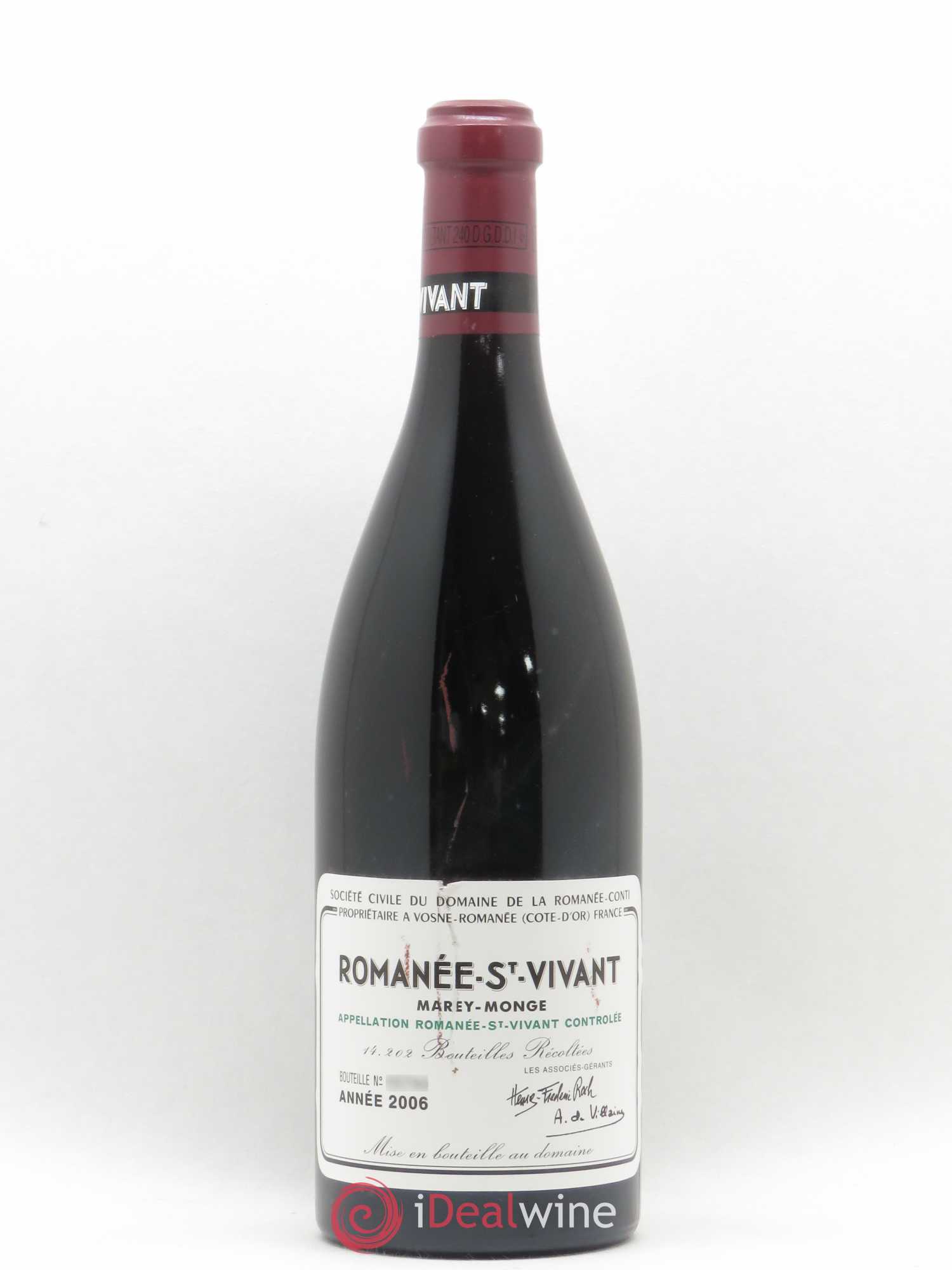 Romanée-Saint-Vivant Grand Cru Domaine de la Romanée-Conti 2006 - Lot de 1 bouteille - 0