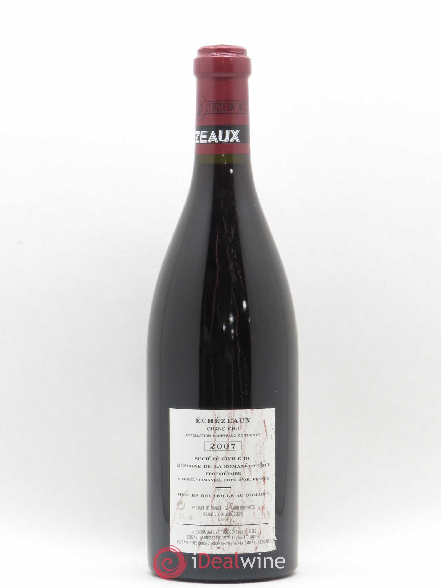 Echezeaux Grand Cru Domaine de la Romanée-Conti 2007 - Lot de 1 bouteille - 1