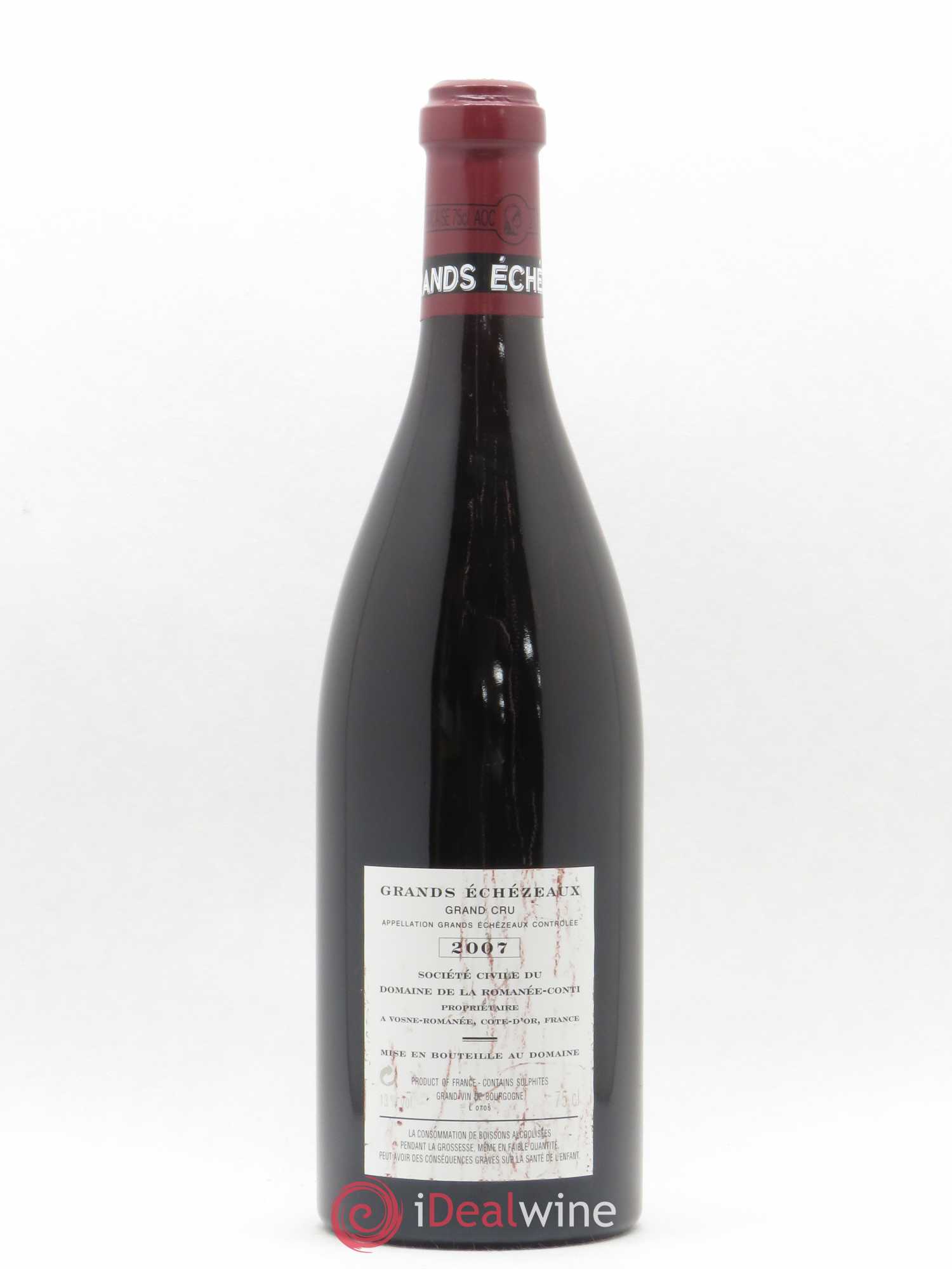 Grands-Echezeaux Grand Cru Domaine de la Romanée-Conti 2007 - Lot de 1 bouteille - 1