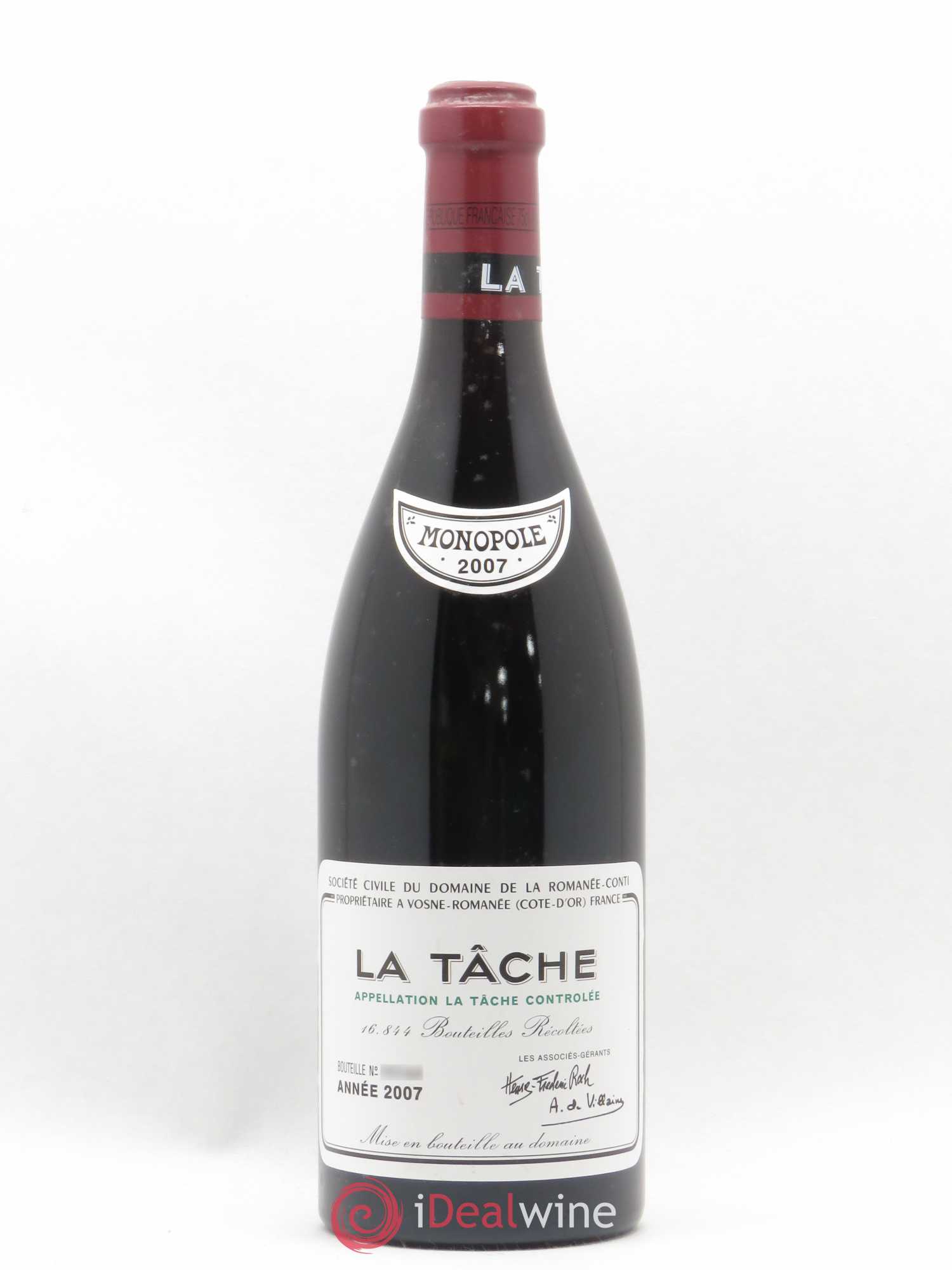 La Tâche Grand Cru Domaine de la Romanée-Conti 2007 - Lot de 1 bouteille - 0