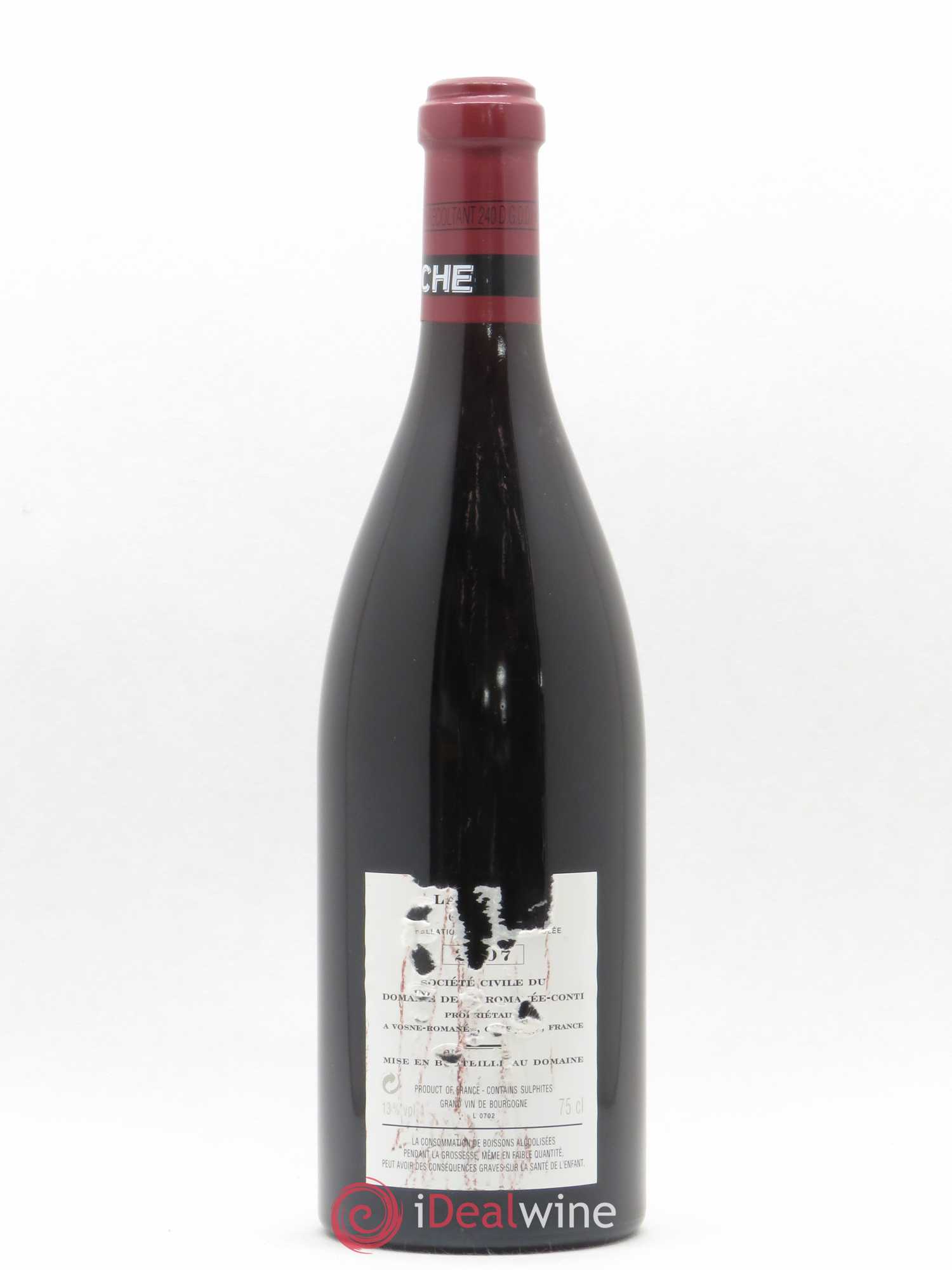 La Tâche Grand Cru Domaine de la Romanée-Conti 2007 - Lot de 1 bouteille - 1