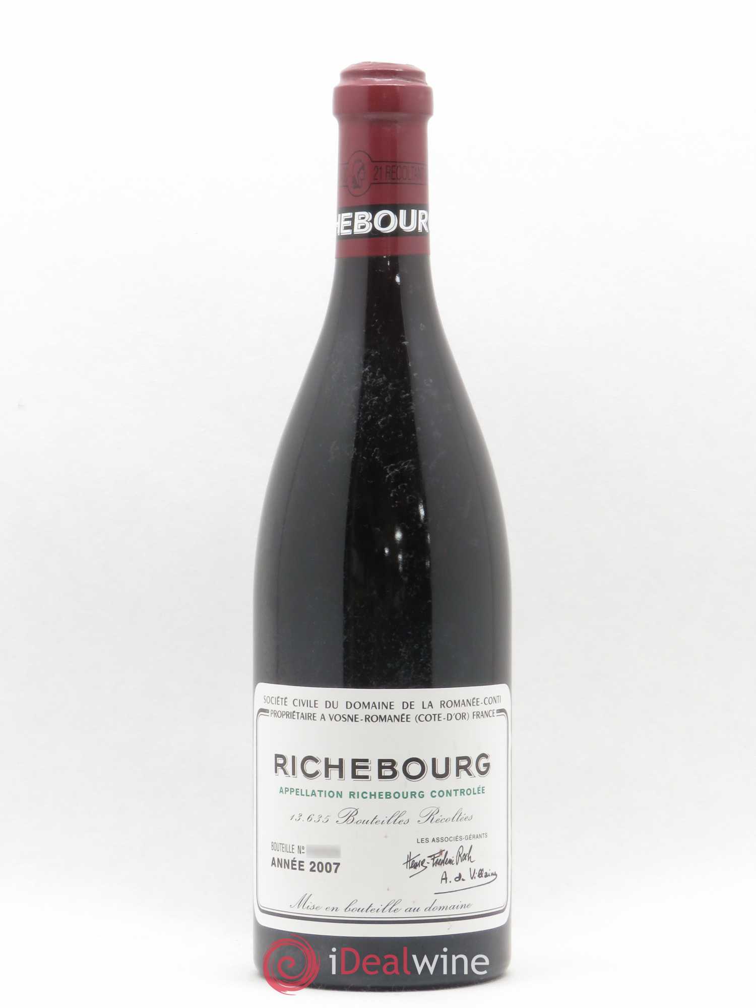 Richebourg Grand Cru Domaine de la Romanée-Conti 2007 - Lot de 1 bouteille - 0