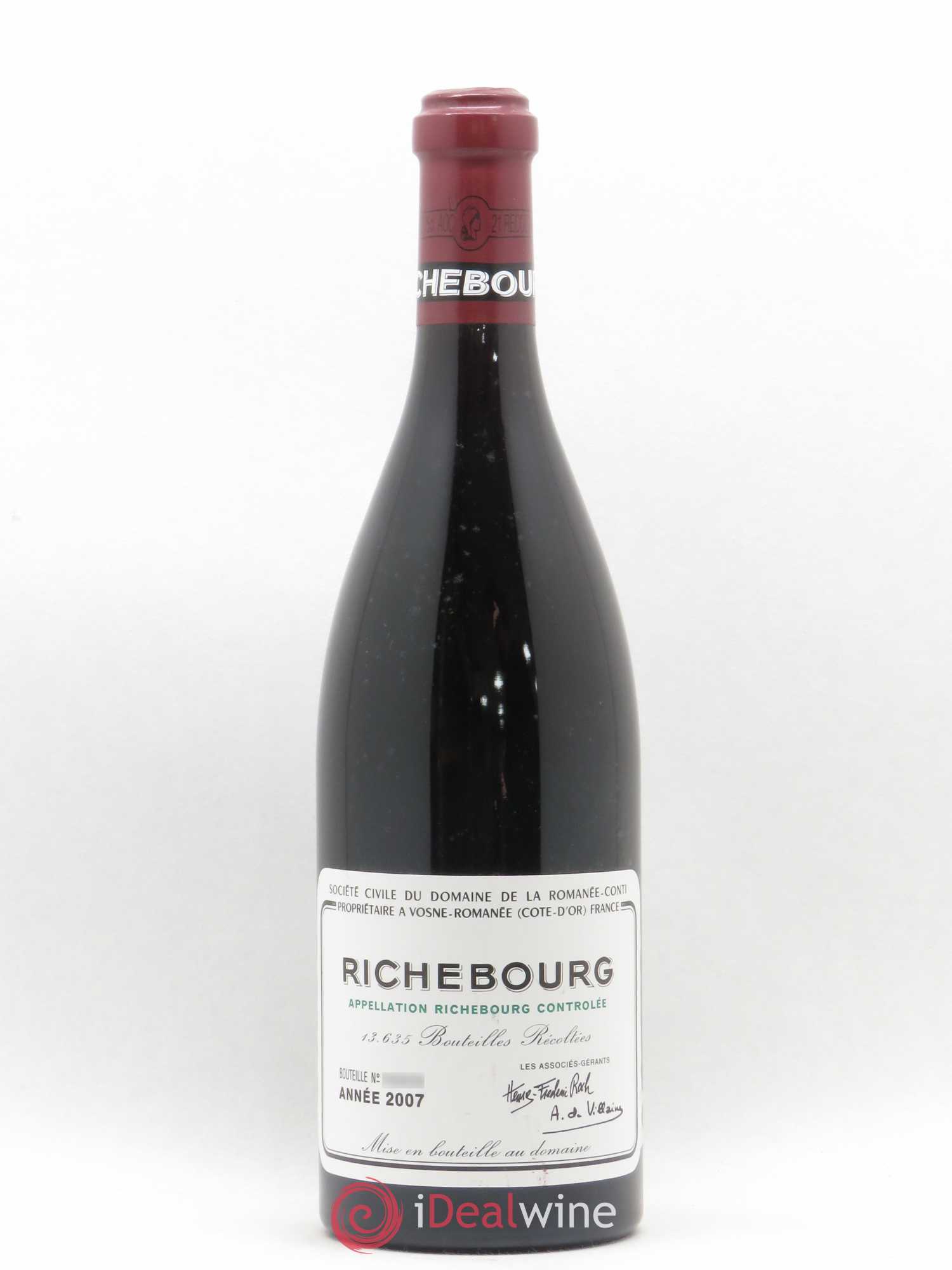 Richebourg Grand Cru Domaine de la Romanée-Conti 2007 - Lot de 1 bouteille - 0