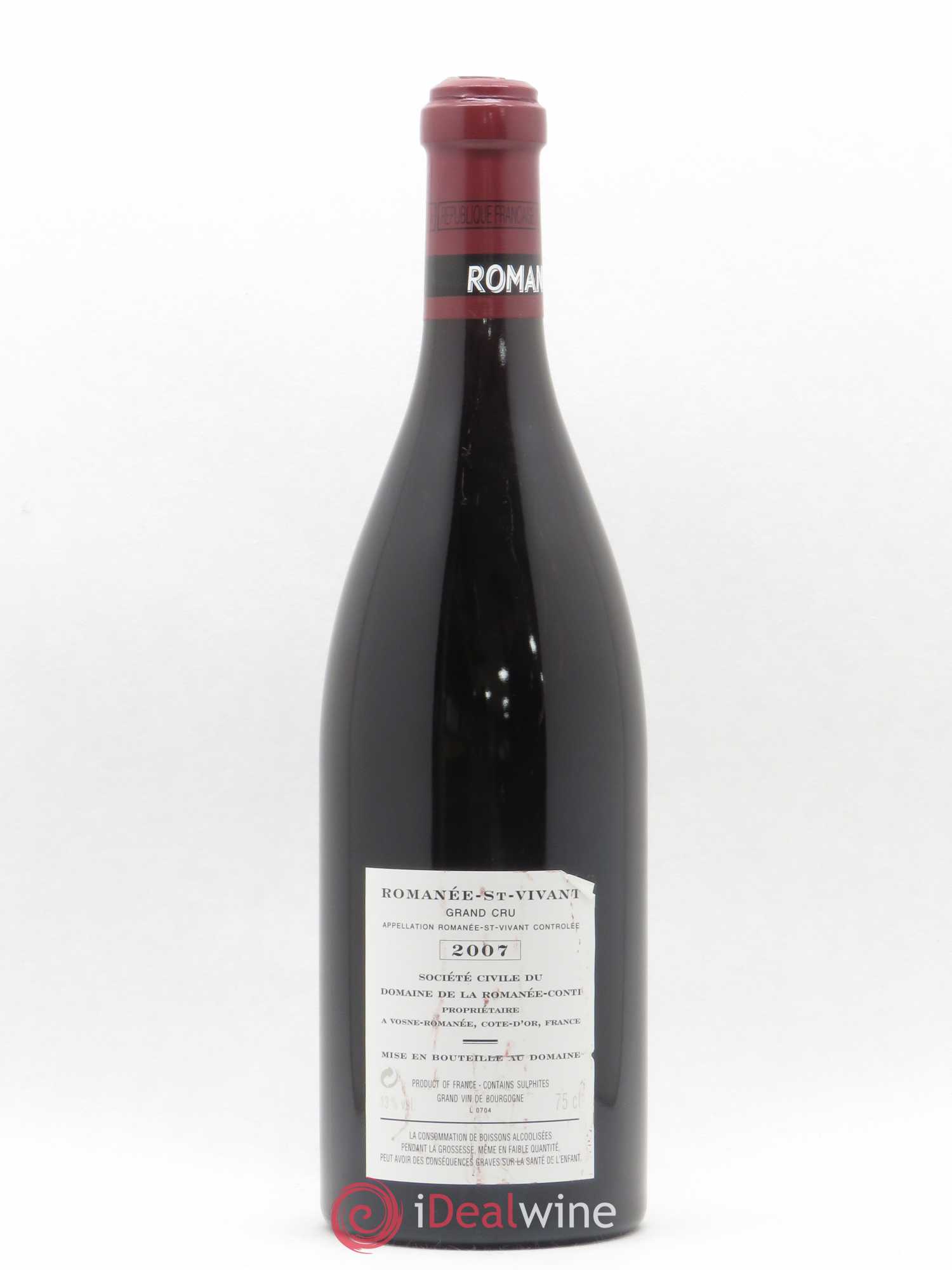 Romanée-Saint-Vivant Grand Cru Domaine de la Romanée-Conti 2007 - Lot de 1 bouteille - 1