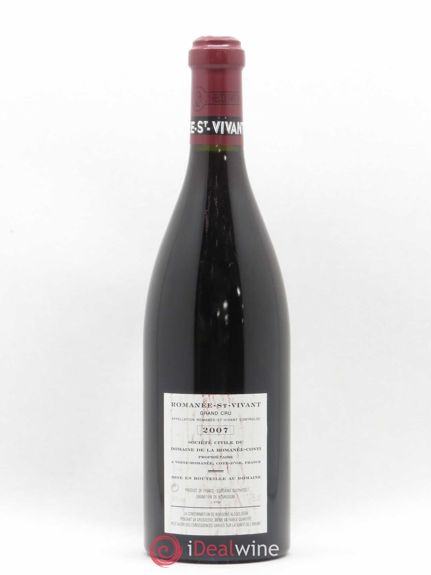 Romanée-Saint-Vivant Grand Cru Domaine de la Romanée-Conti 2007 - Lot de 1 bouteille - 1