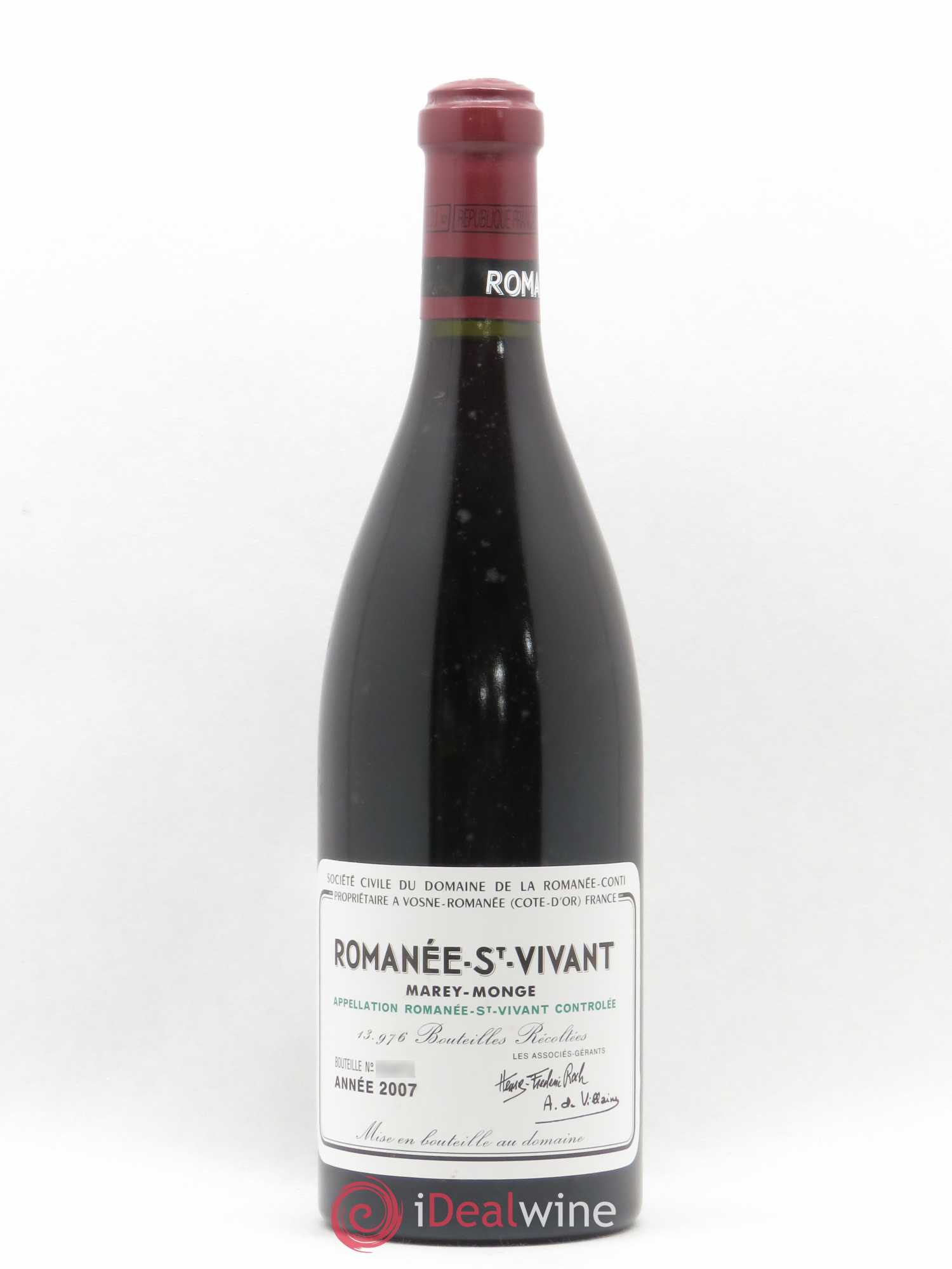 Romanée-Saint-Vivant Grand Cru Domaine de la Romanée-Conti 2007 - Lot de 1 bouteille - 0