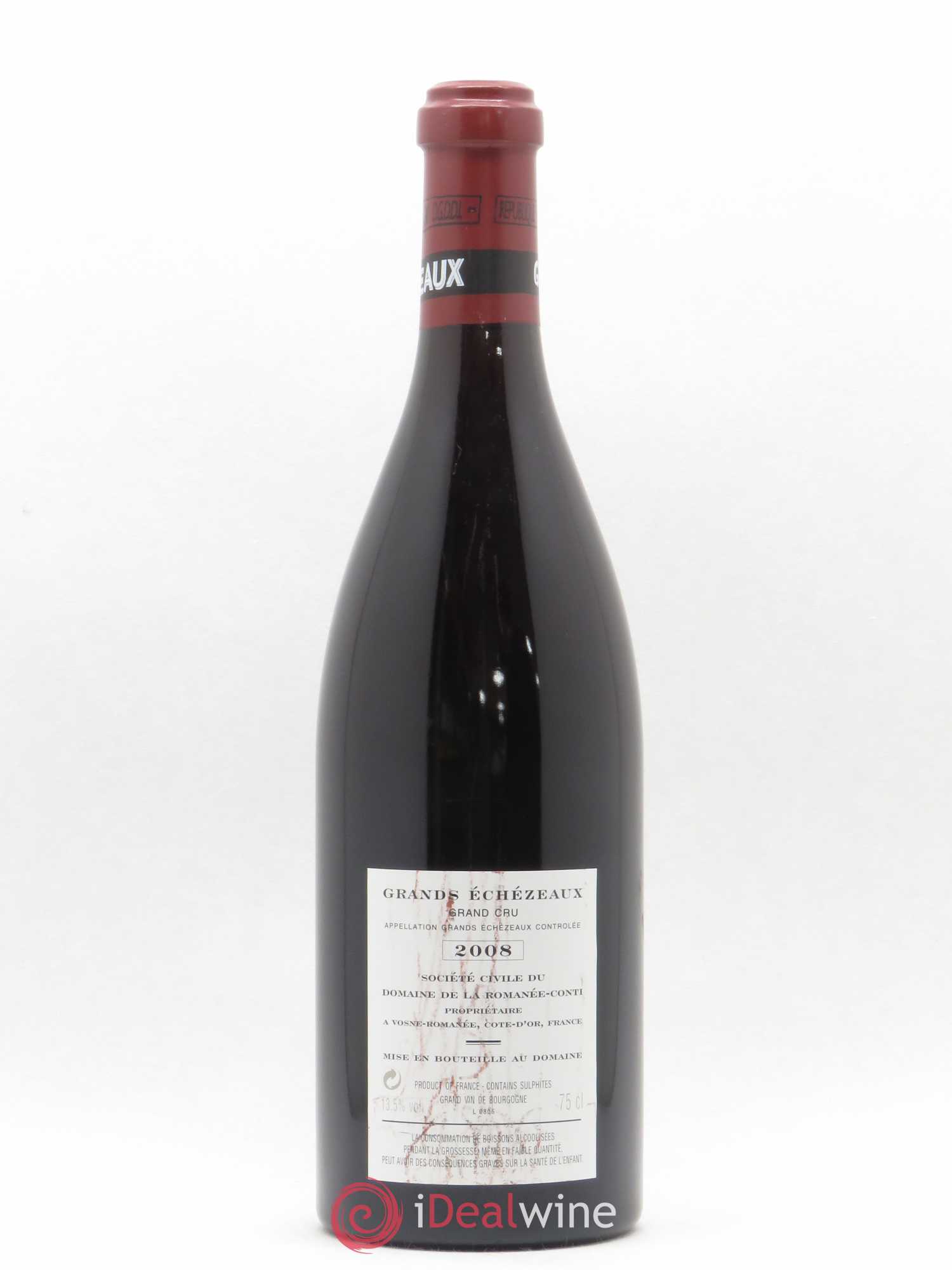 Grands-Echezeaux Grand Cru Domaine de la Romanée-Conti 2008 - Lot de 1 bouteille - 1