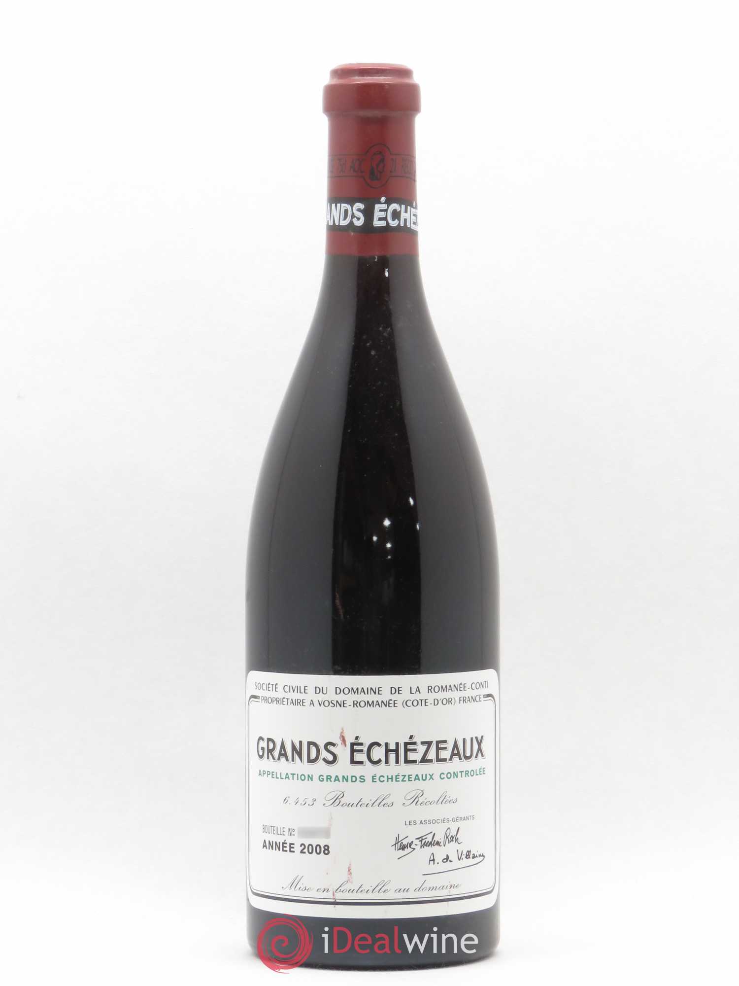 Grands-Echezeaux Grand Cru Domaine de la Romanée-Conti 2008 - Lot de 1 bouteille - 0