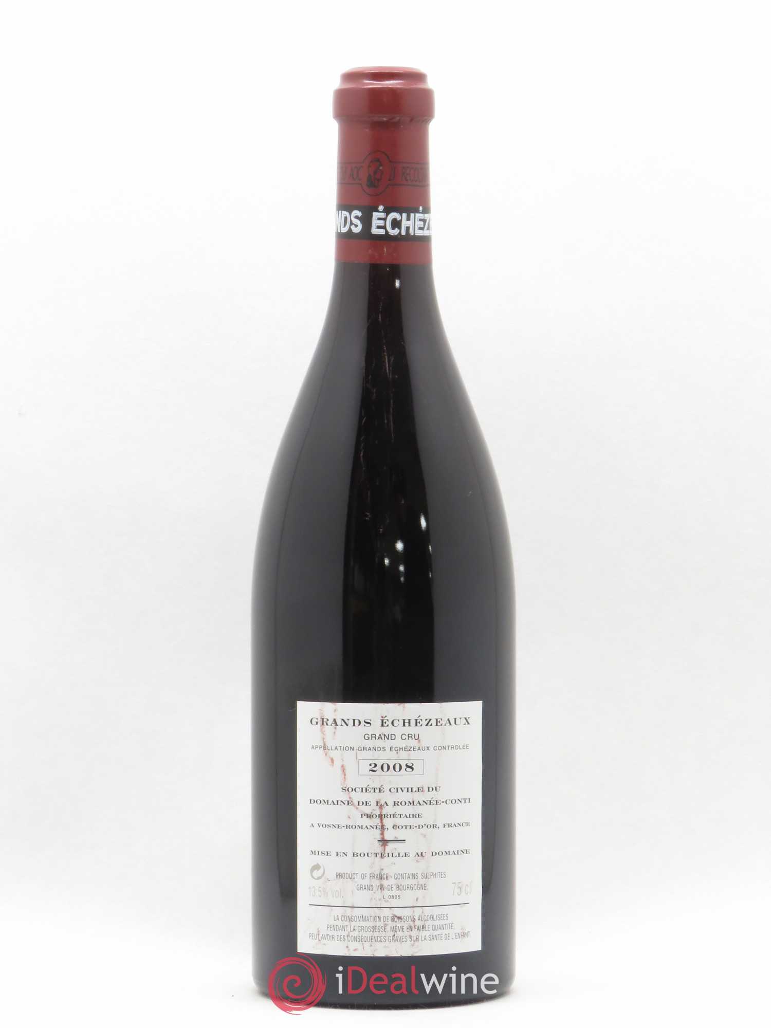Grands-Echezeaux Grand Cru Domaine de la Romanée-Conti 2008 - Lot de 1 bouteille - 1