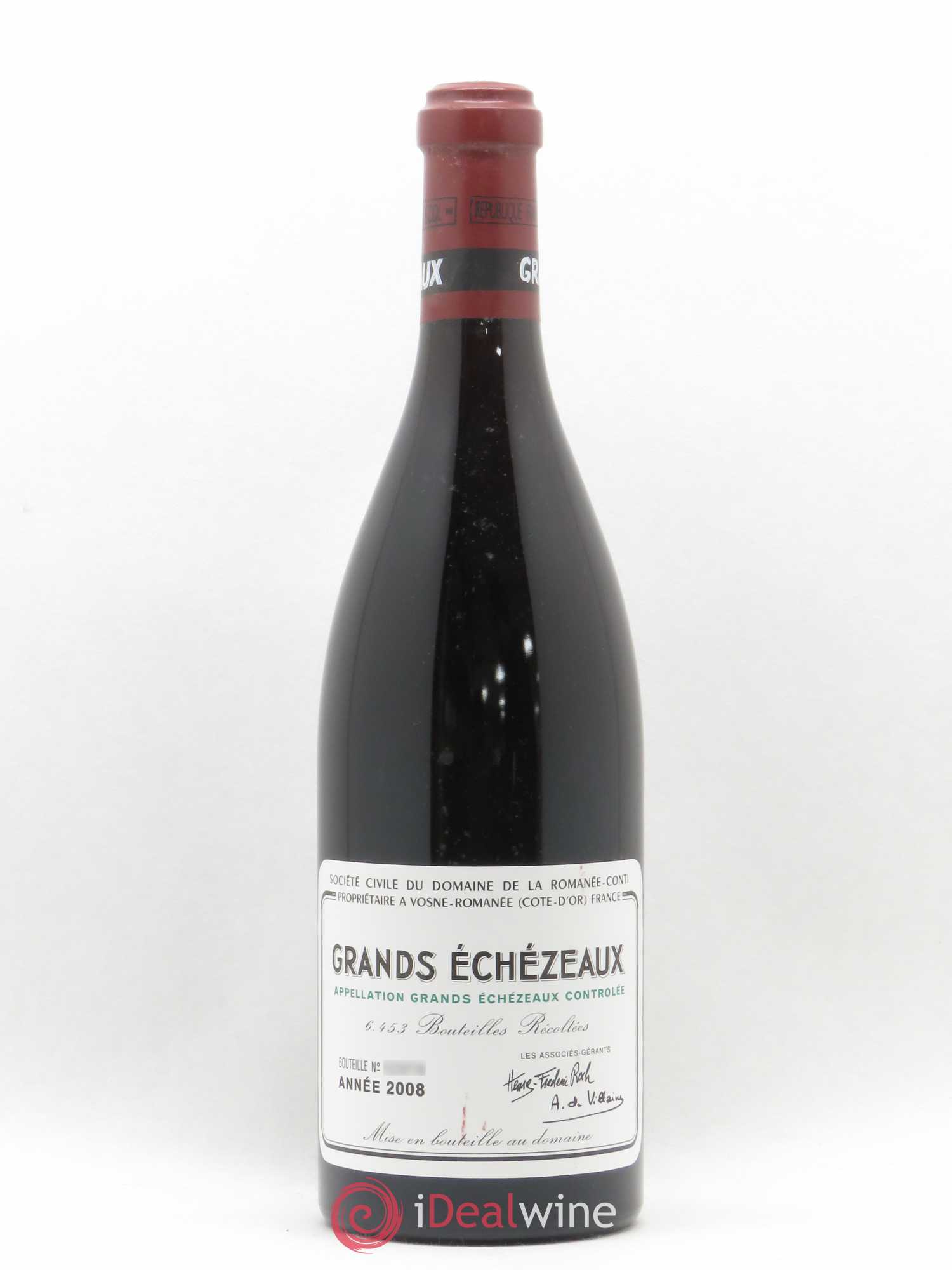 Grands-Echezeaux Grand Cru Domaine de la Romanée-Conti 2008 - Lot de 1 bouteille - 0