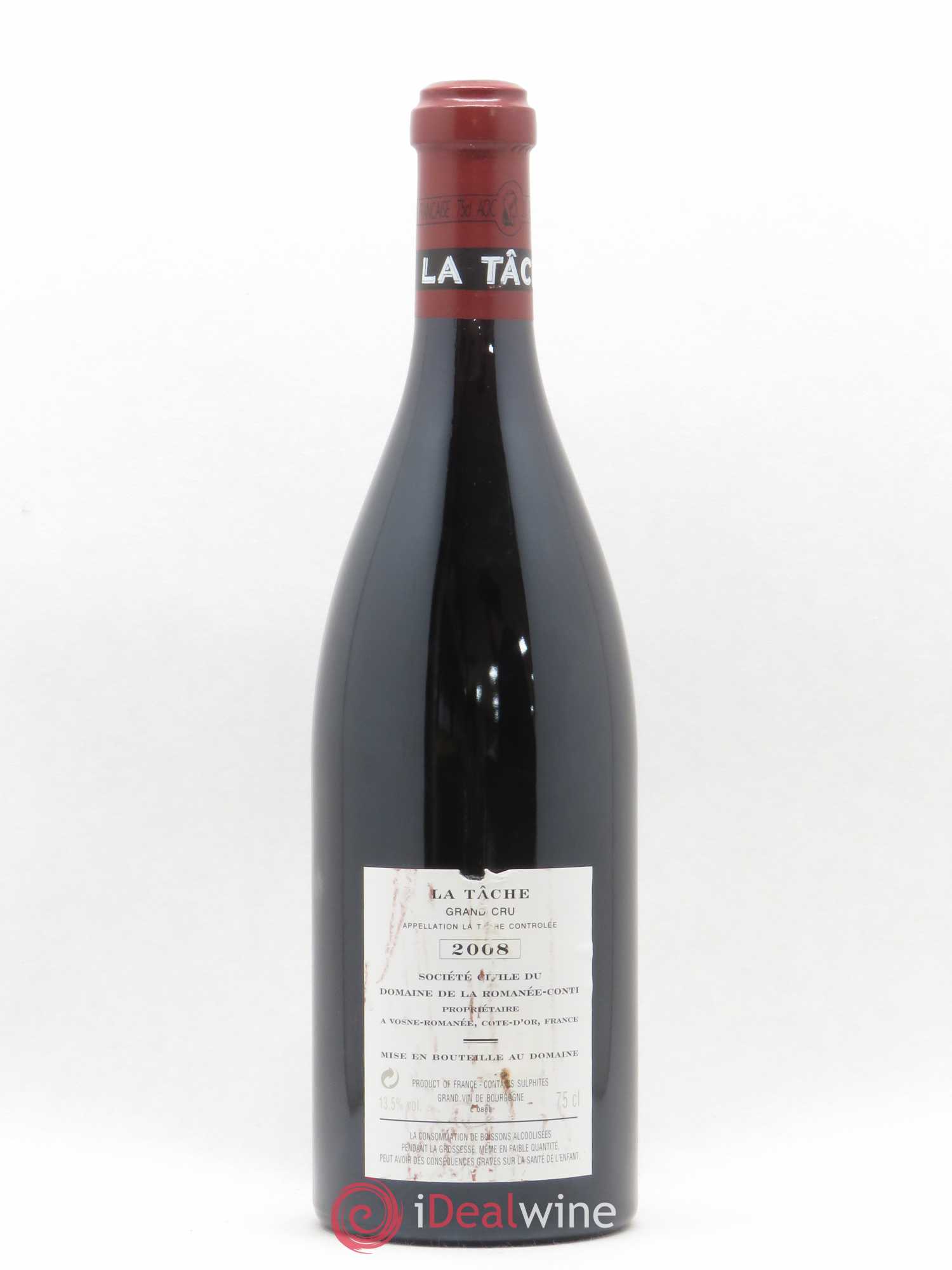 La Tâche Grand Cru Domaine de la Romanée-Conti 2008 - Lot de 1 bouteille - 1