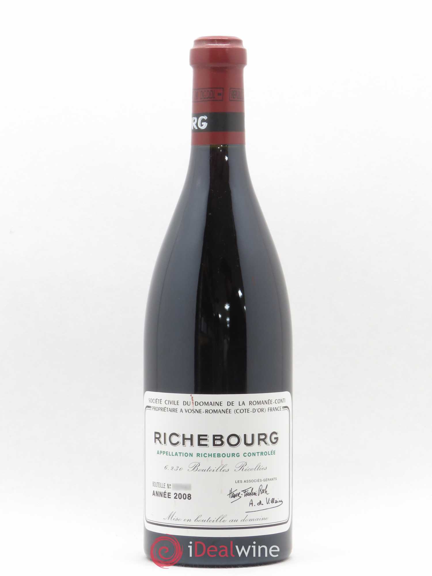 Richebourg Grand Cru Domaine de la Romanée-Conti 2008 - Lot de 1 bouteille - 0