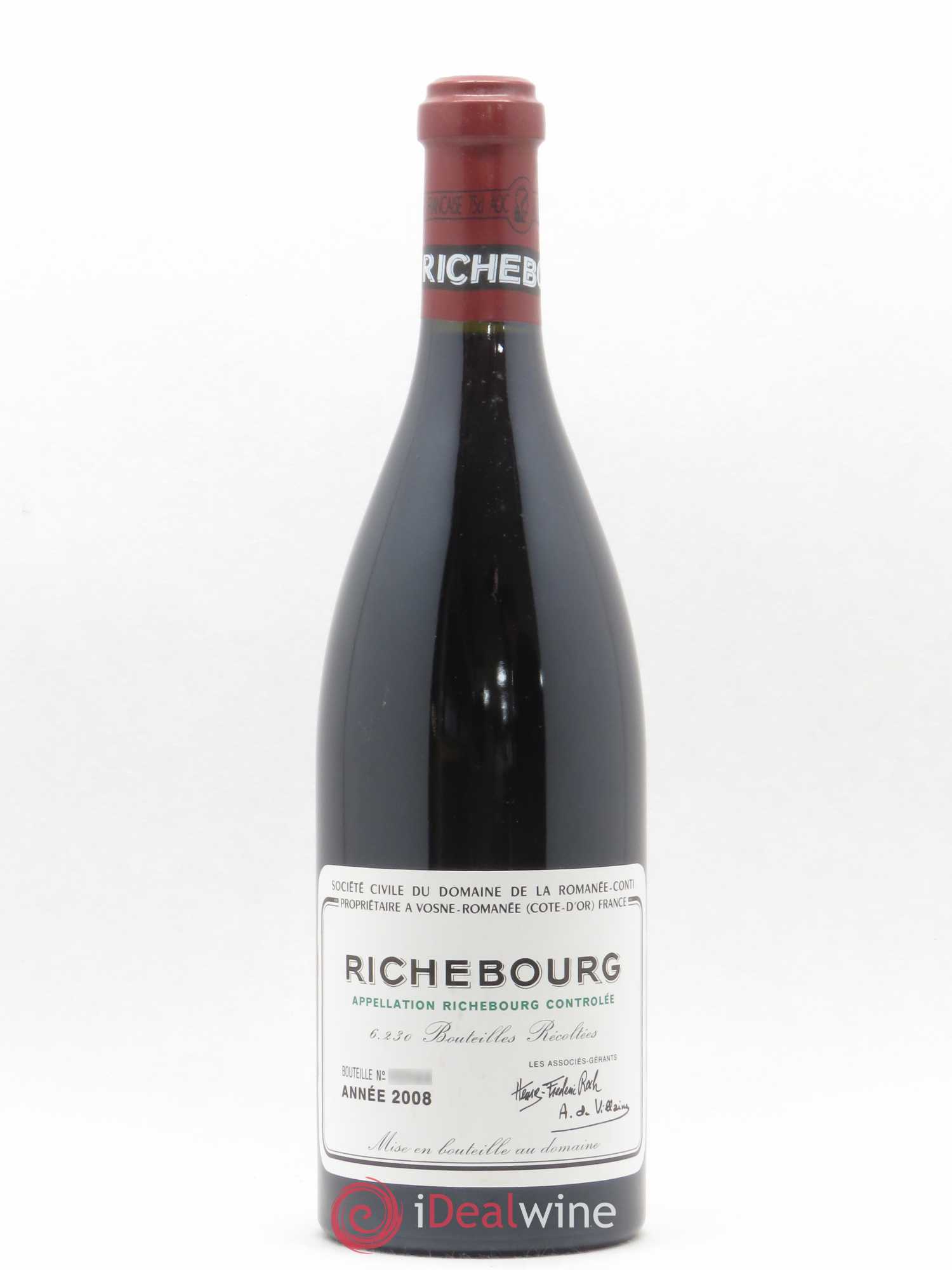 Richebourg Grand Cru Domaine de la Romanée-Conti 2008 - Lot de 1 bouteille - 0