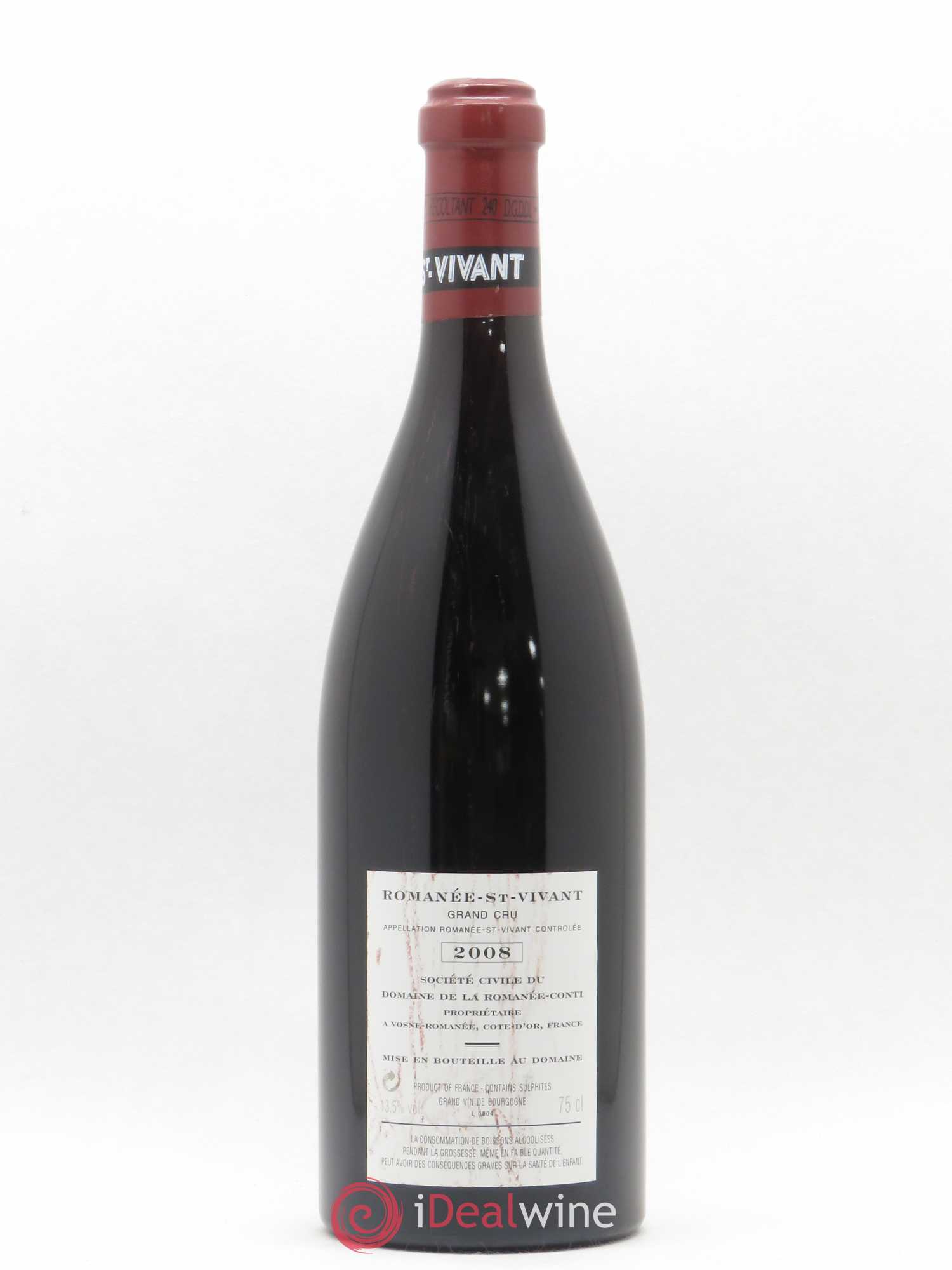 Romanée-Saint-Vivant Grand Cru Domaine de la Romanée-Conti 2008 - Lot de 1 bouteille - 1