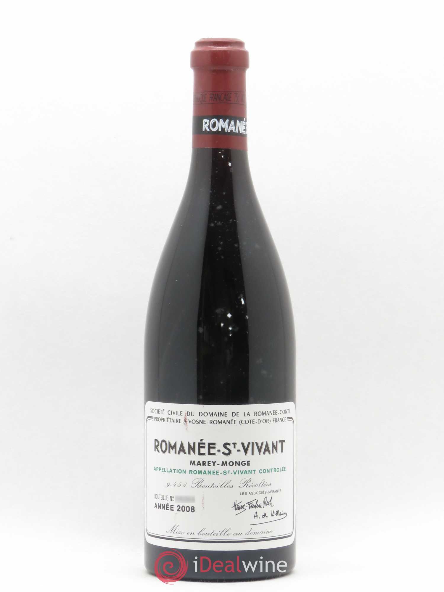 Romanée-Saint-Vivant Grand Cru Domaine de la Romanée-Conti 2008 - Lot de 1 bouteille - 0