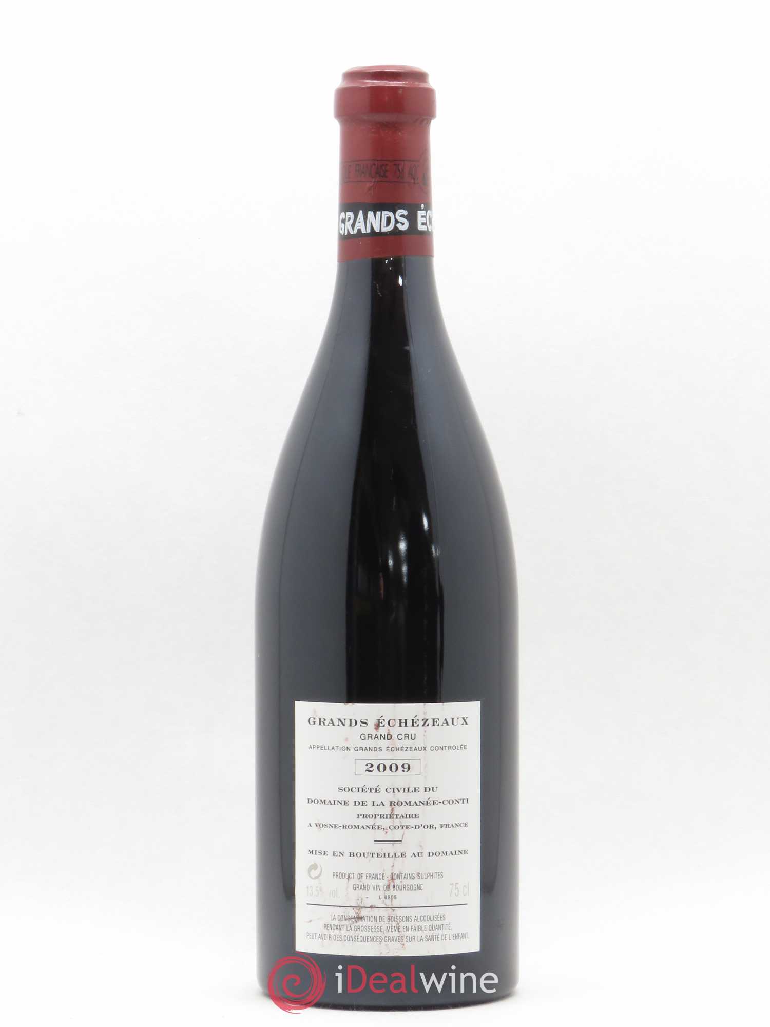 Grands-Echezeaux Grand Cru Domaine de la Romanée-Conti 2009 - Lot de 1 bouteille - 1