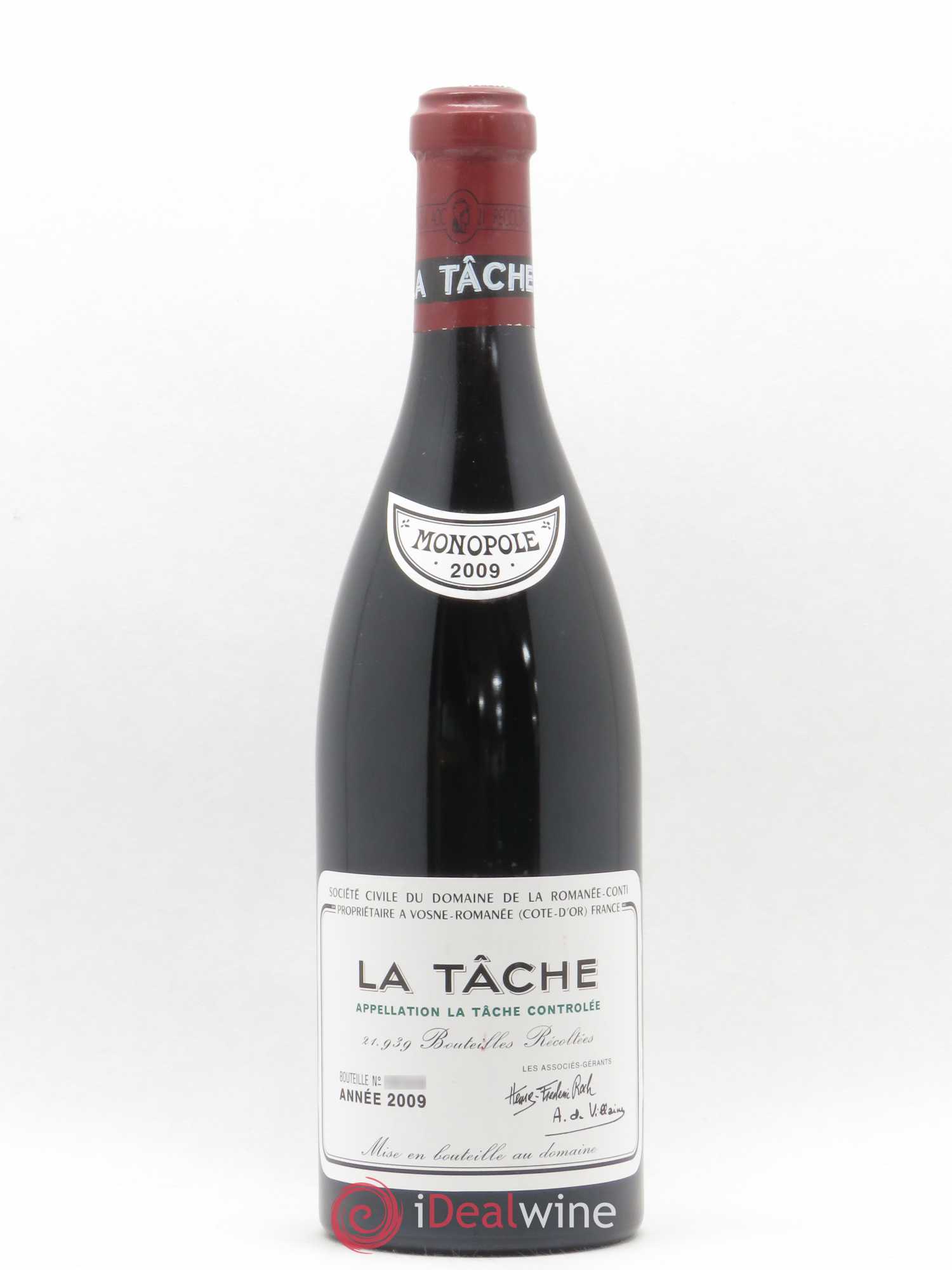 La Tâche Grand Cru Domaine de la Romanée-Conti 2009 - Lot de 1 bouteille - 0