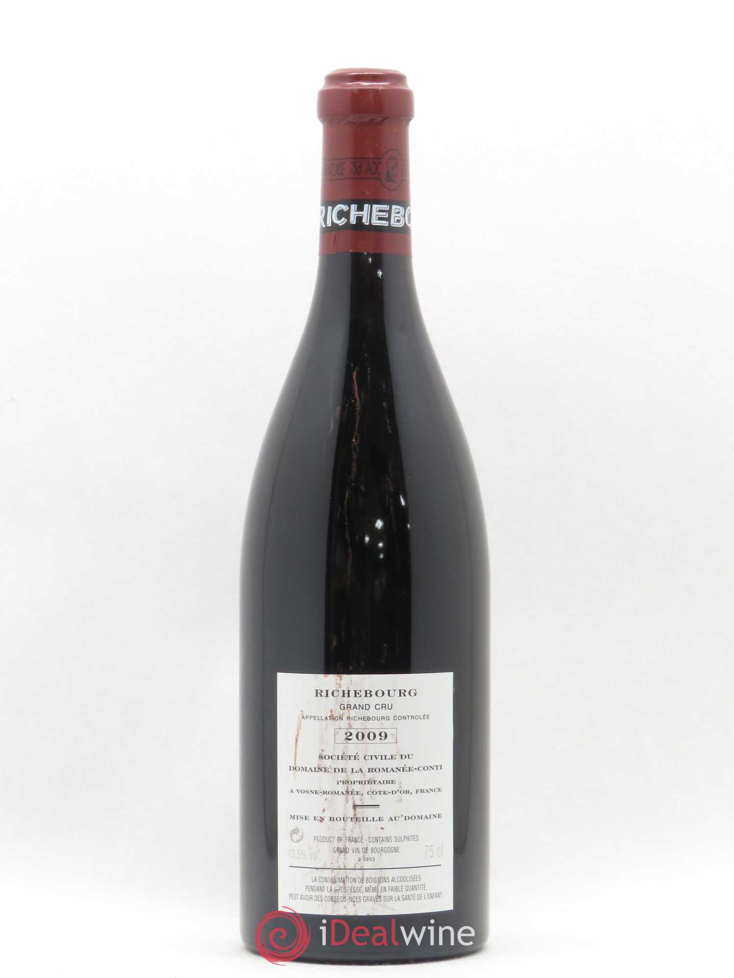 Richebourg Grand Cru Domaine de la Romanée-Conti 2009 - Lot de 1 bouteille - 1