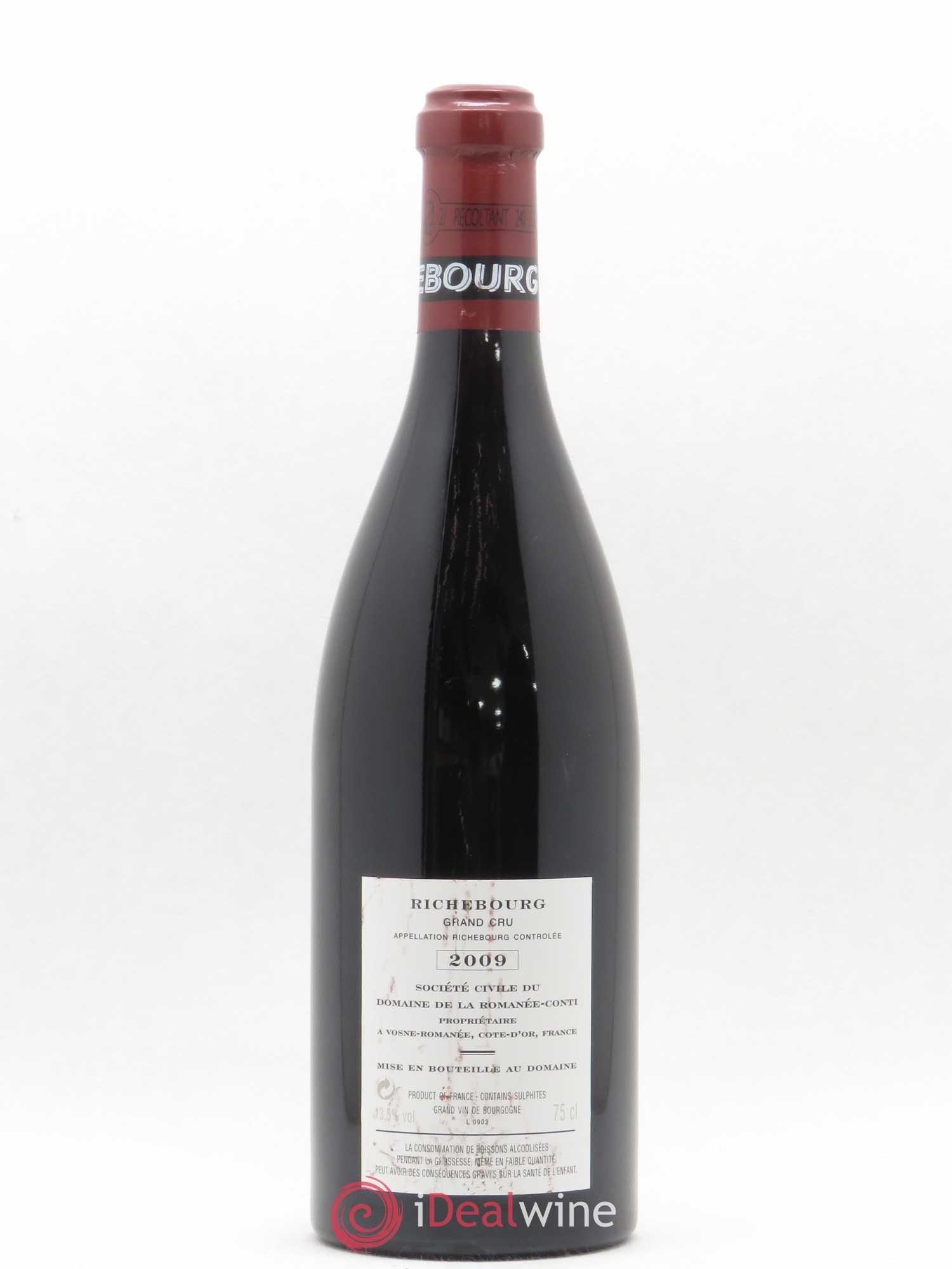 Richebourg Grand Cru Domaine de la Romanée-Conti 2009 - Lot de 1 bouteille - 1