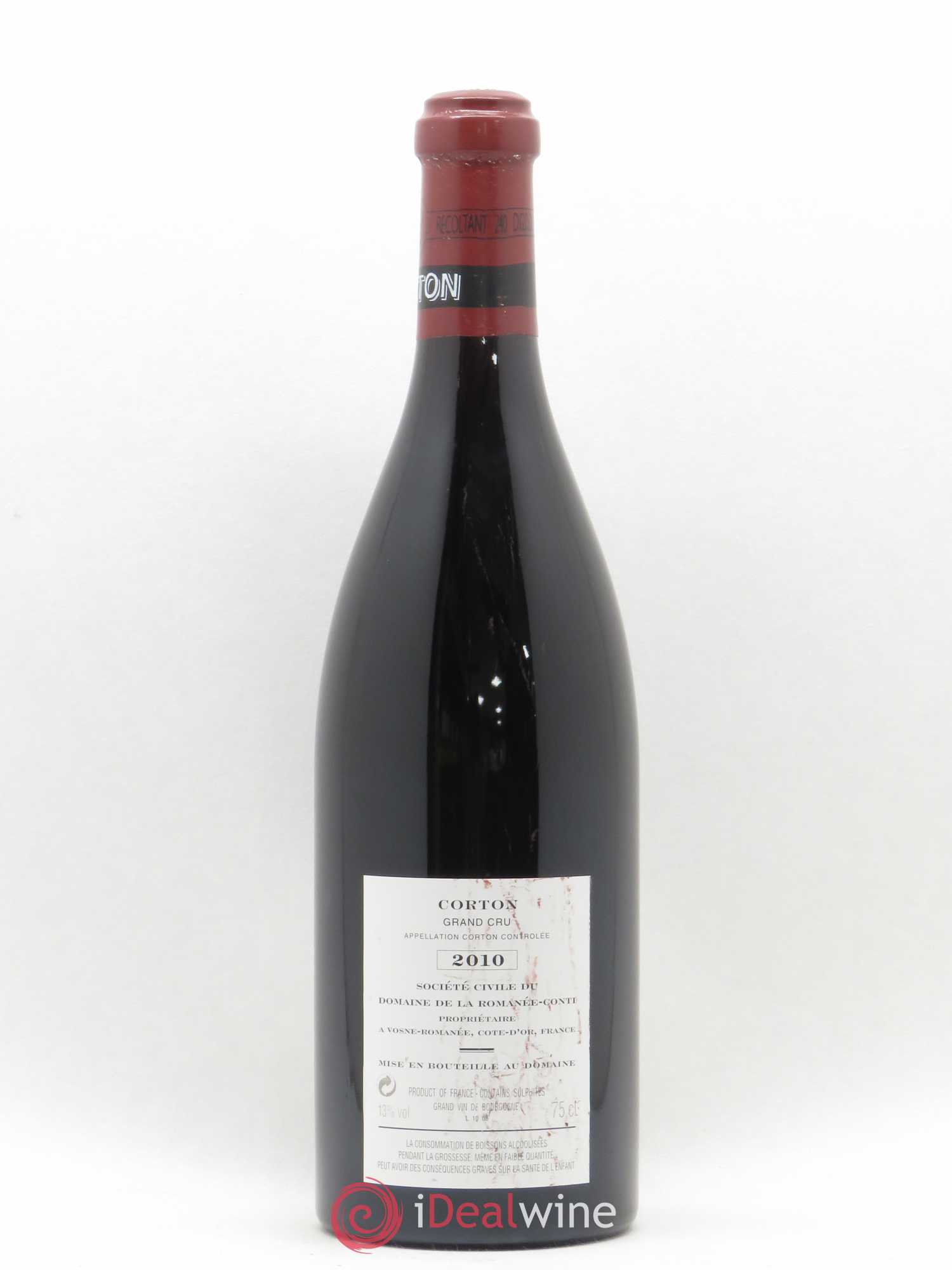 Corton Grand Cru Domaine de la Romanée-Conti 2010 - Lot de 1 bouteille - 1
