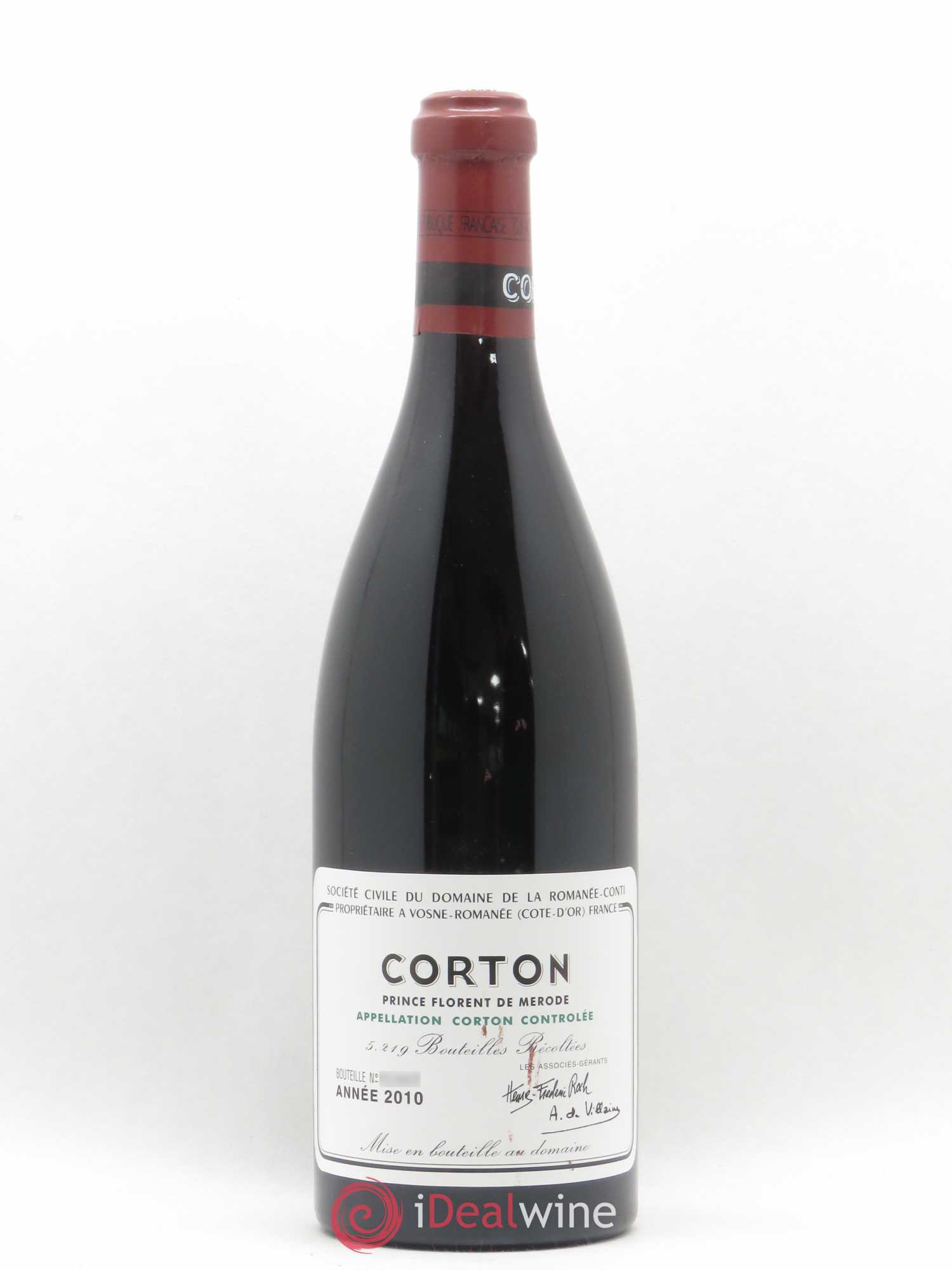Corton Grand Cru Domaine de la Romanée-Conti 2010 - Lot de 1 bouteille - 0
