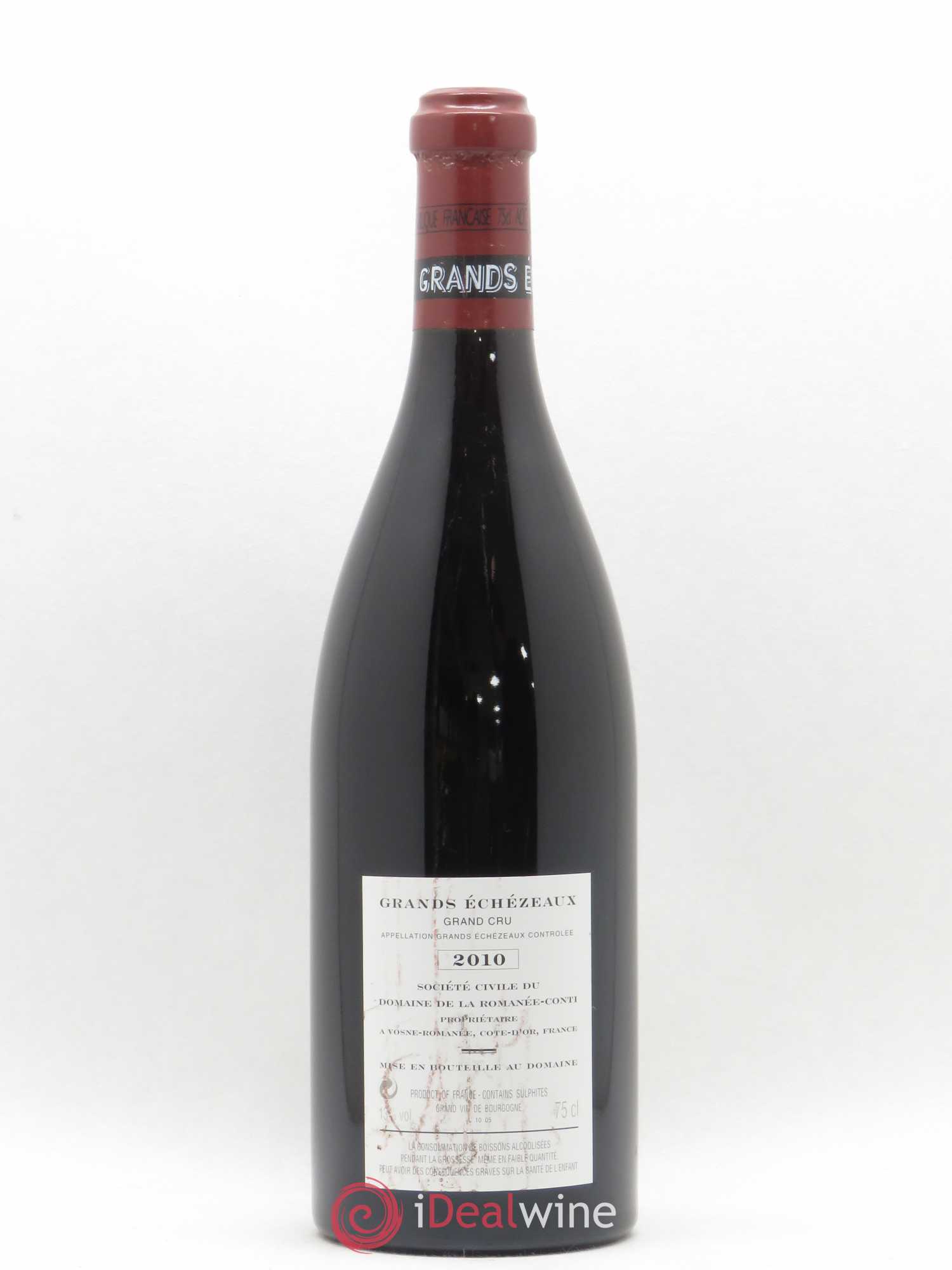 Grands-Echezeaux Grand Cru Domaine de la Romanée-Conti 2010 - Lot de 1 bouteille - 1