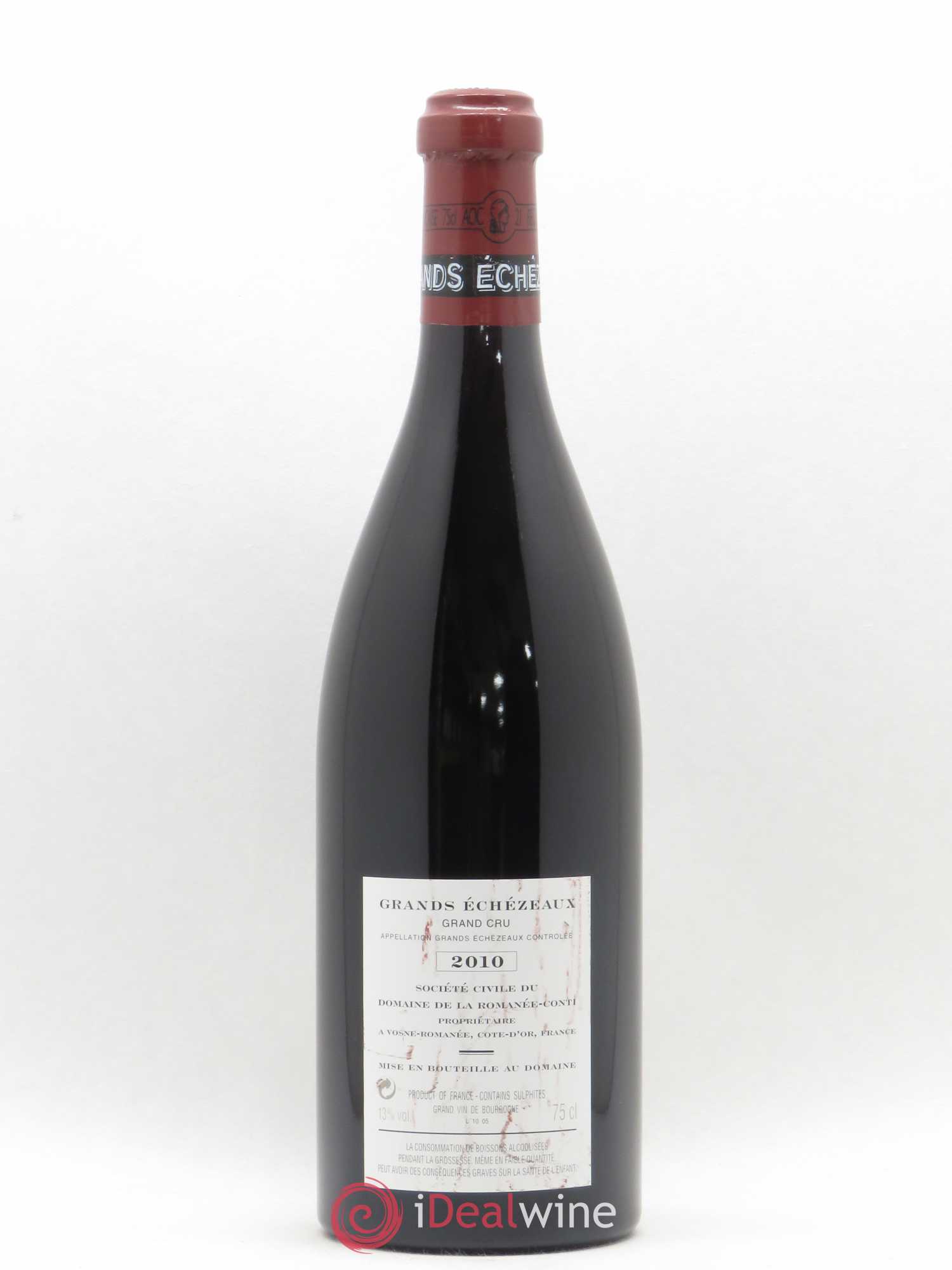 Grands-Echezeaux Grand Cru Domaine de la Romanée-Conti 2010 - Lot de 1 bouteille - 1