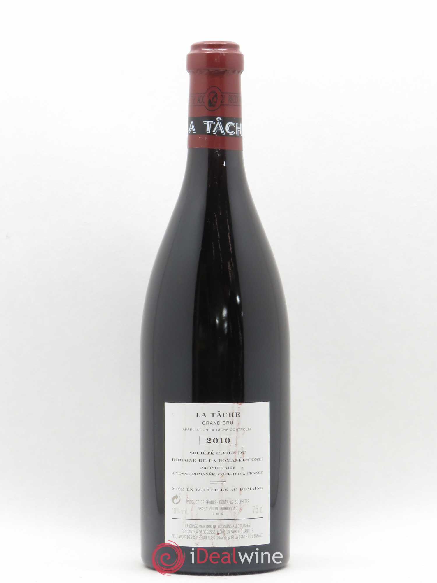 La Tâche Grand Cru Domaine de la Romanée-Conti 2010 - Lot of 1 bottle - 1