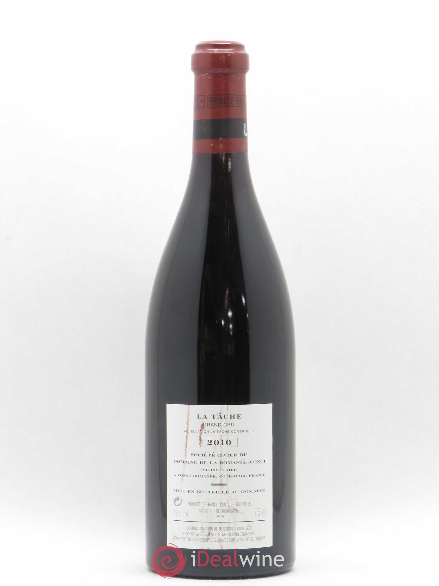 La Tâche Grand Cru Domaine de la Romanée-Conti 2010 - Lot de 1 bouteille - 1