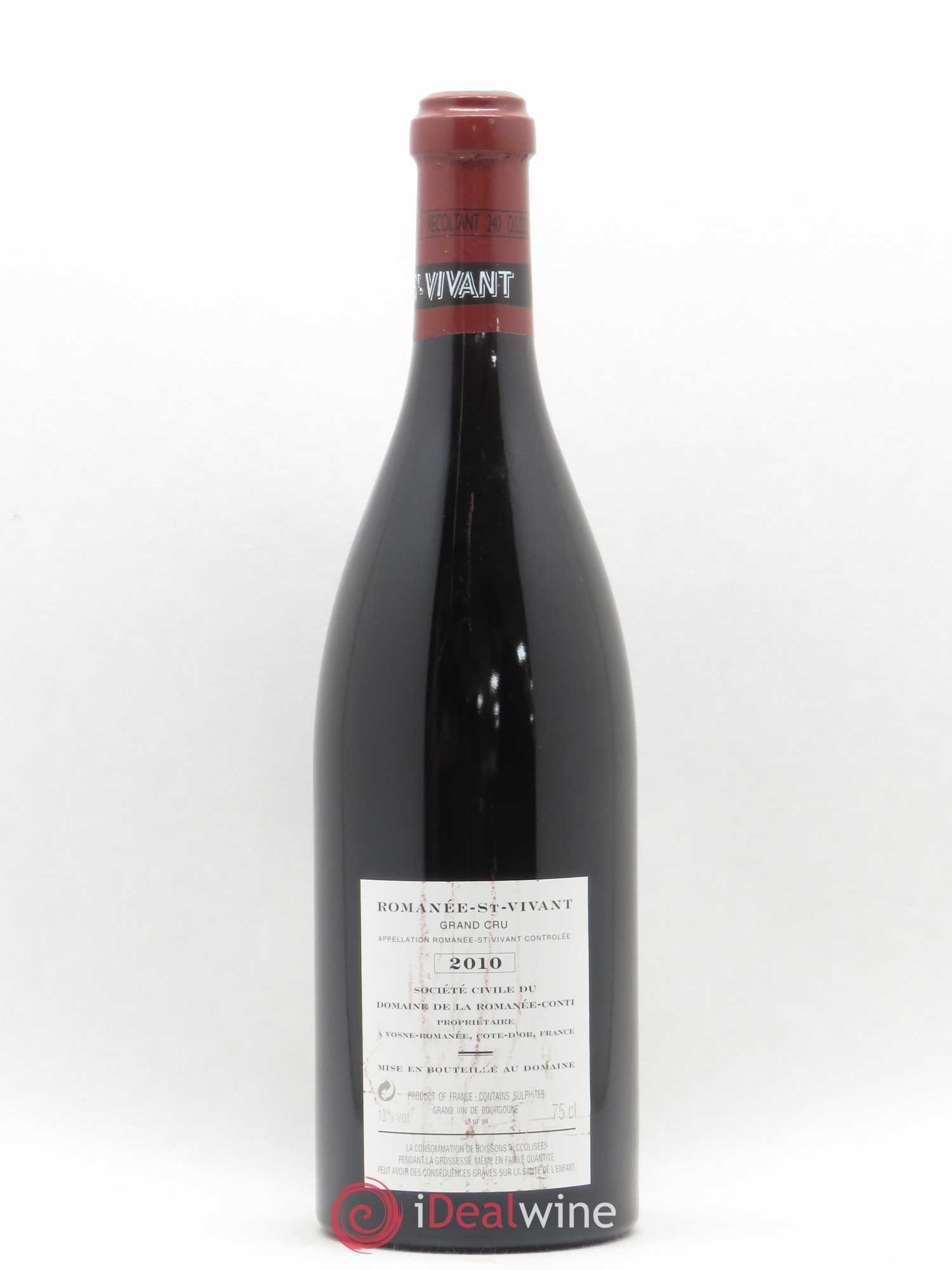 Romanée-Saint-Vivant Grand Cru Domaine de la Romanée-Conti 2010 - Lot de 1 bouteille - 1