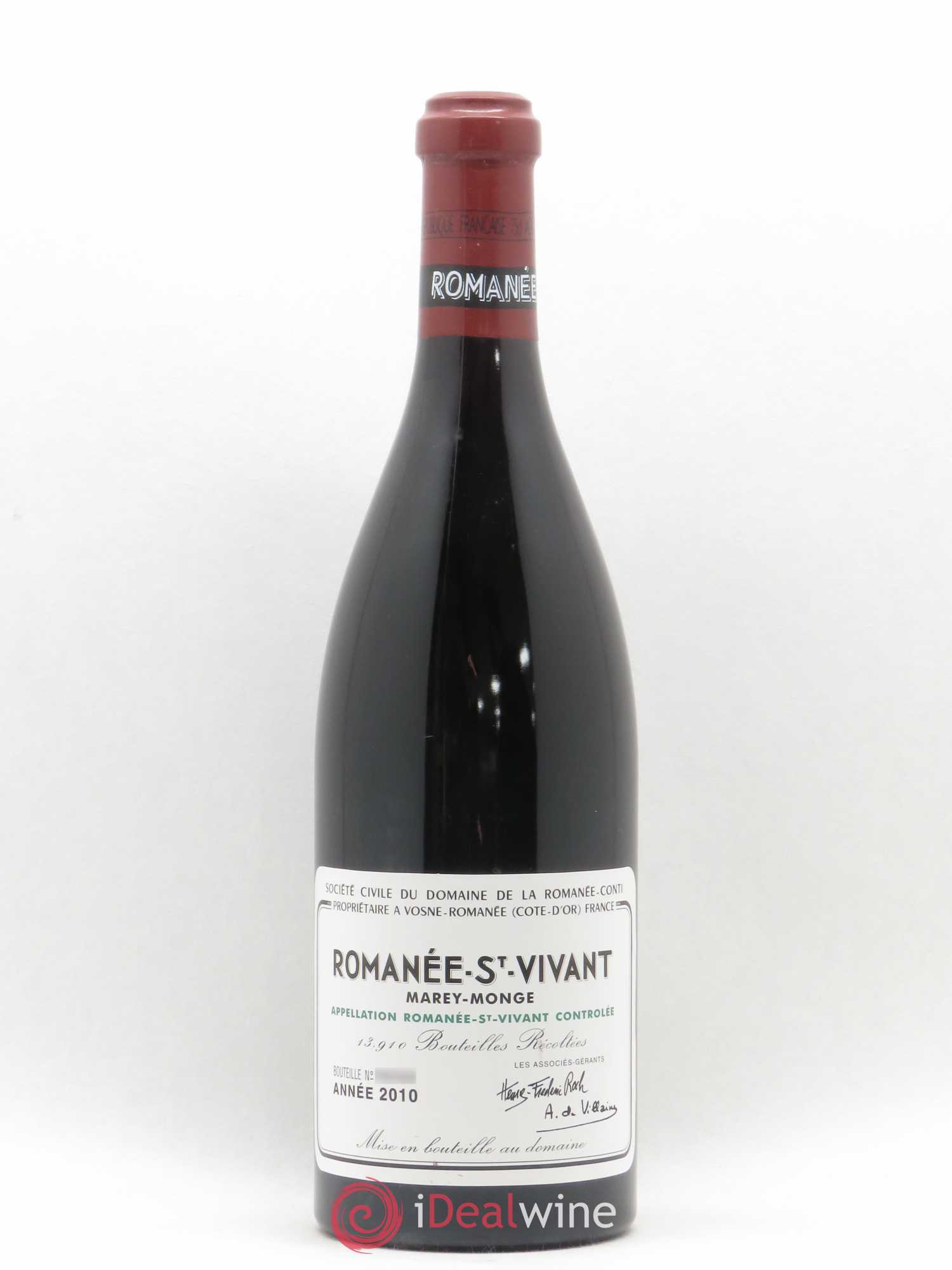 Romanée-Saint-Vivant Grand Cru Domaine de la Romanée-Conti 2010 - Lot de 1 bouteille - 0
