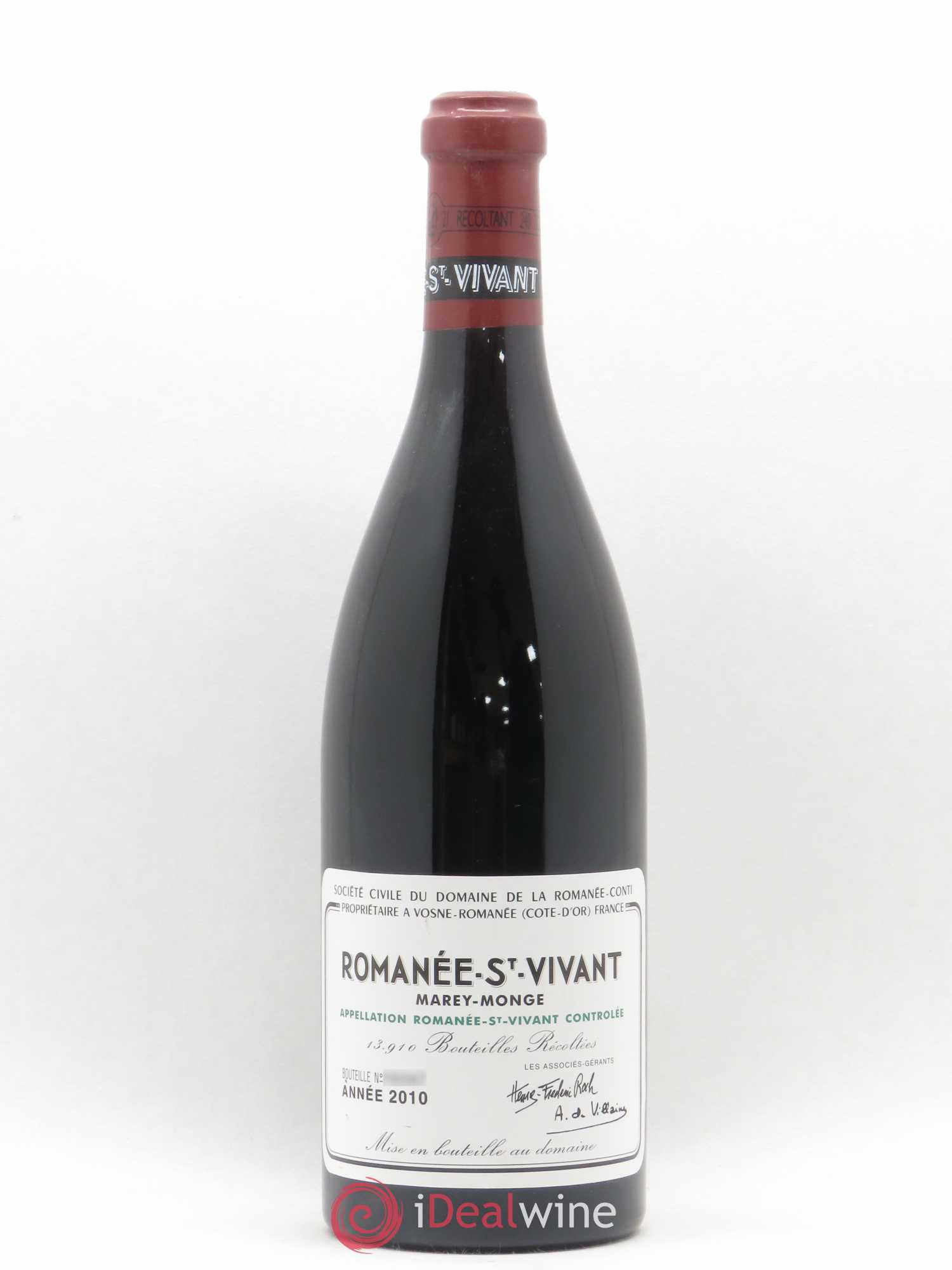 Romanée-Saint-Vivant Grand Cru Domaine de la Romanée-Conti 2010 - Lot de 1 bouteille - 0