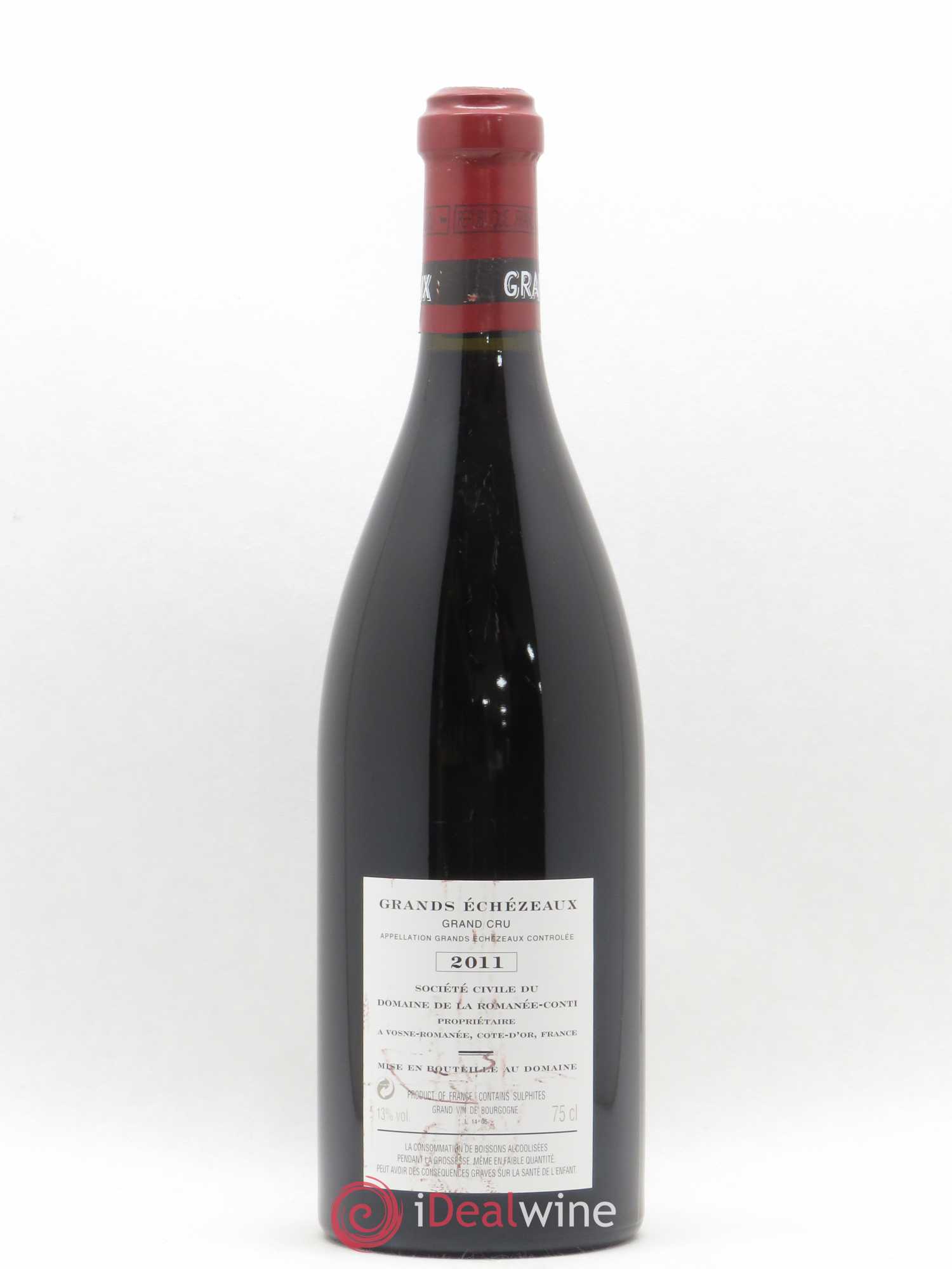 Grands-Echezeaux Grand Cru Domaine de la Romanée-Conti 2011 - Lot de 1 bouteille - 1