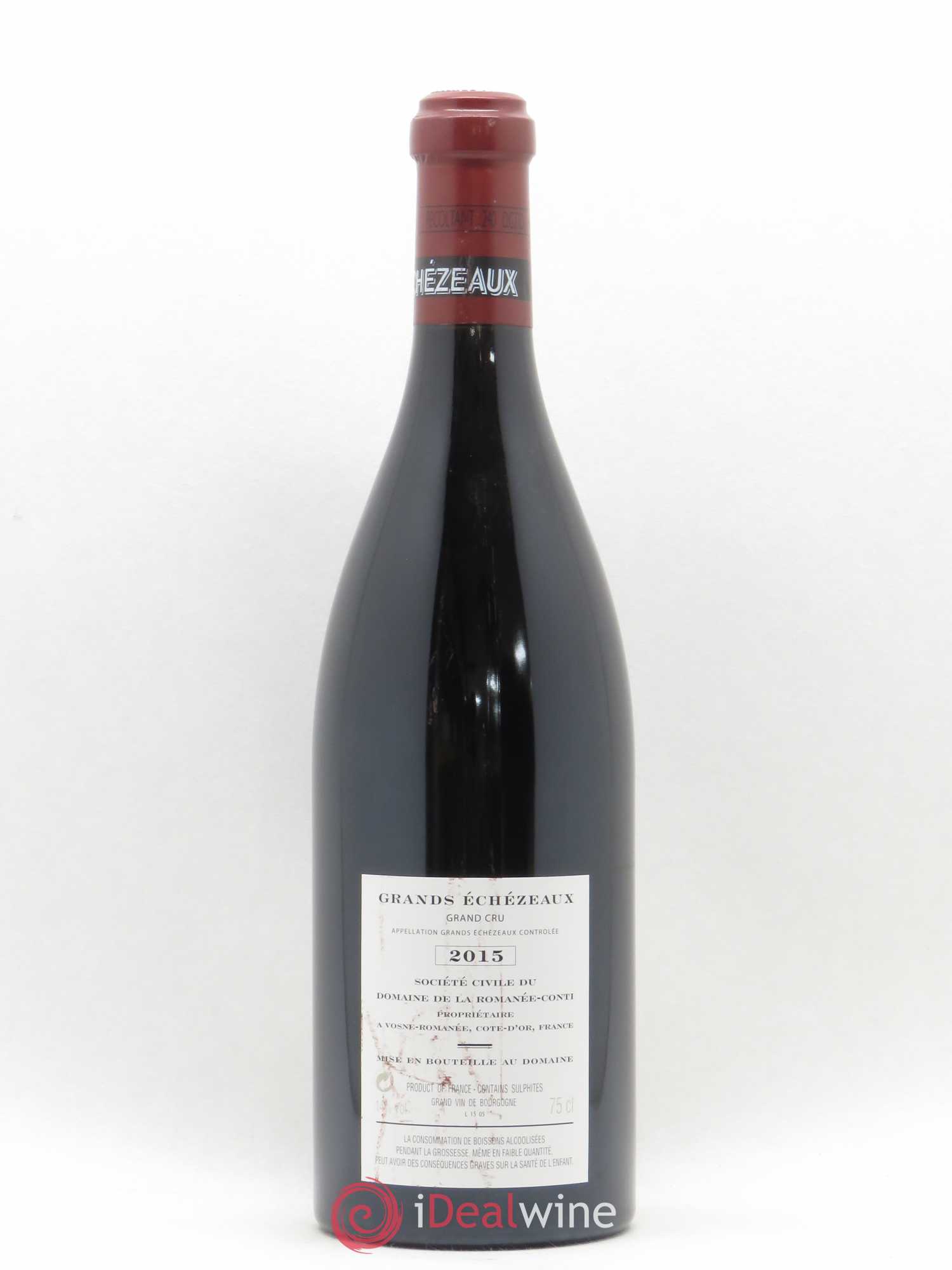 Grands-Echezeaux Grand Cru Domaine de la Romanée-Conti 2015 - Lot de 1 bouteille - 1