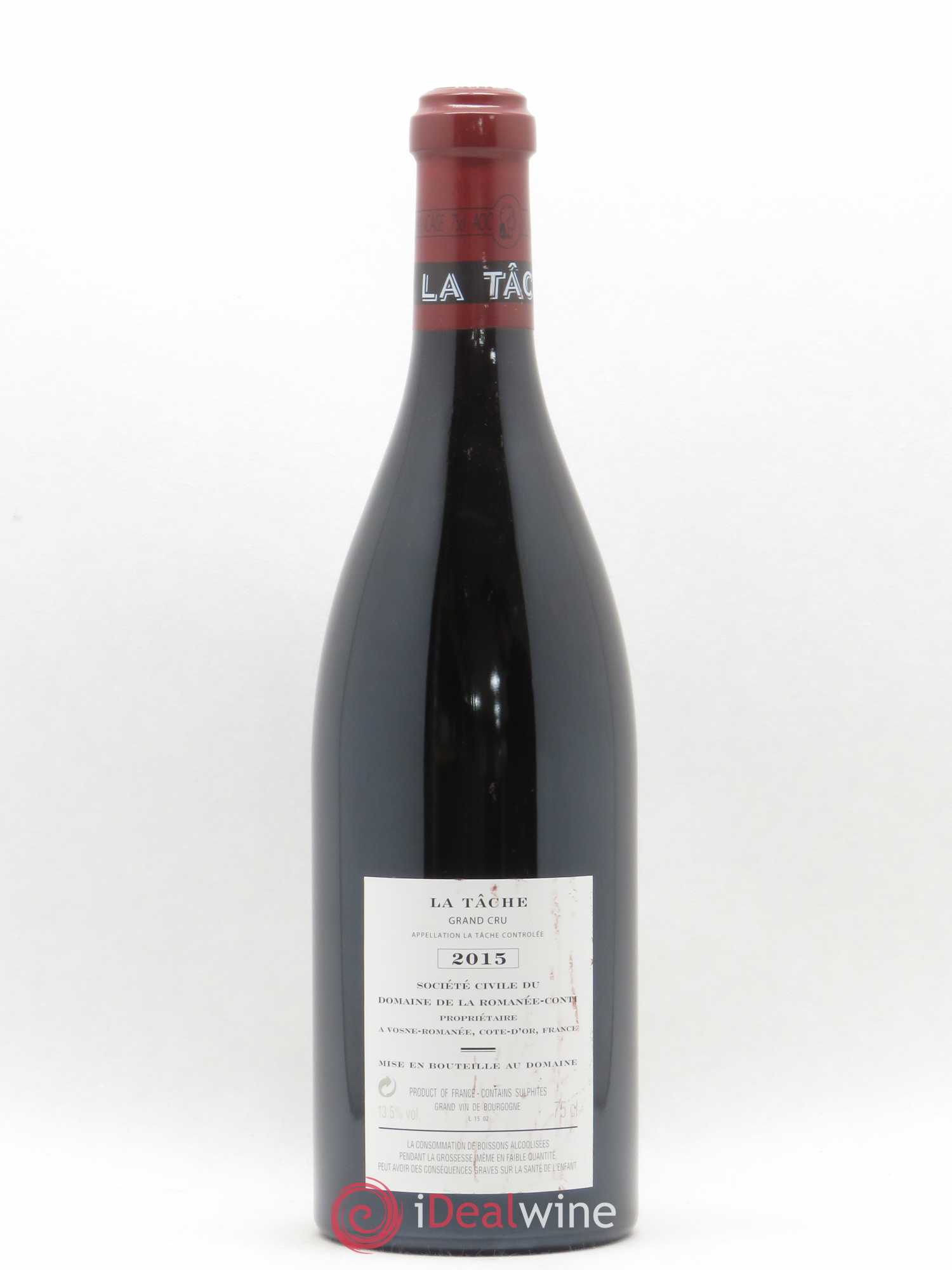 La Tâche Grand Cru Domaine de la Romanée-Conti 2015 - Lot de 1 bouteille - 1